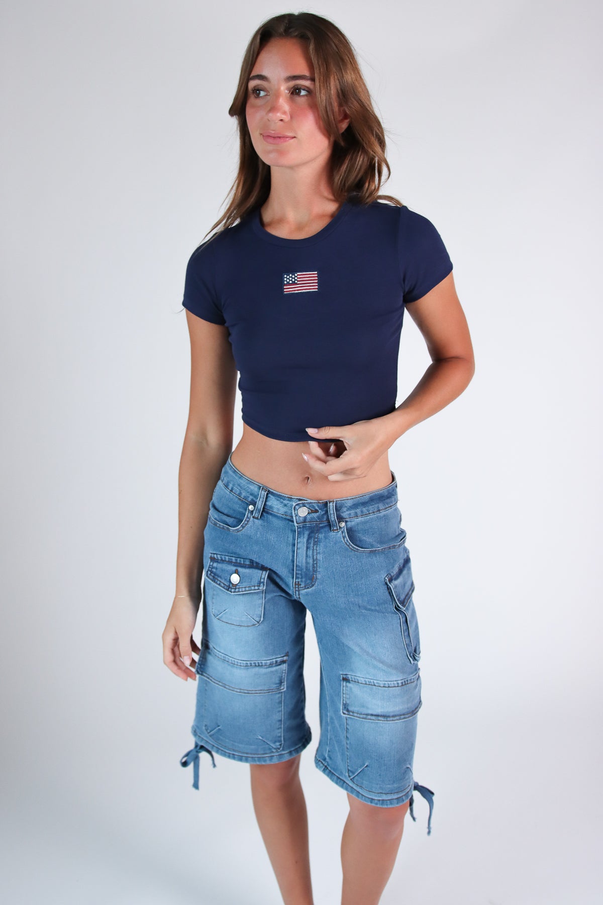 America Patch Baby Tee