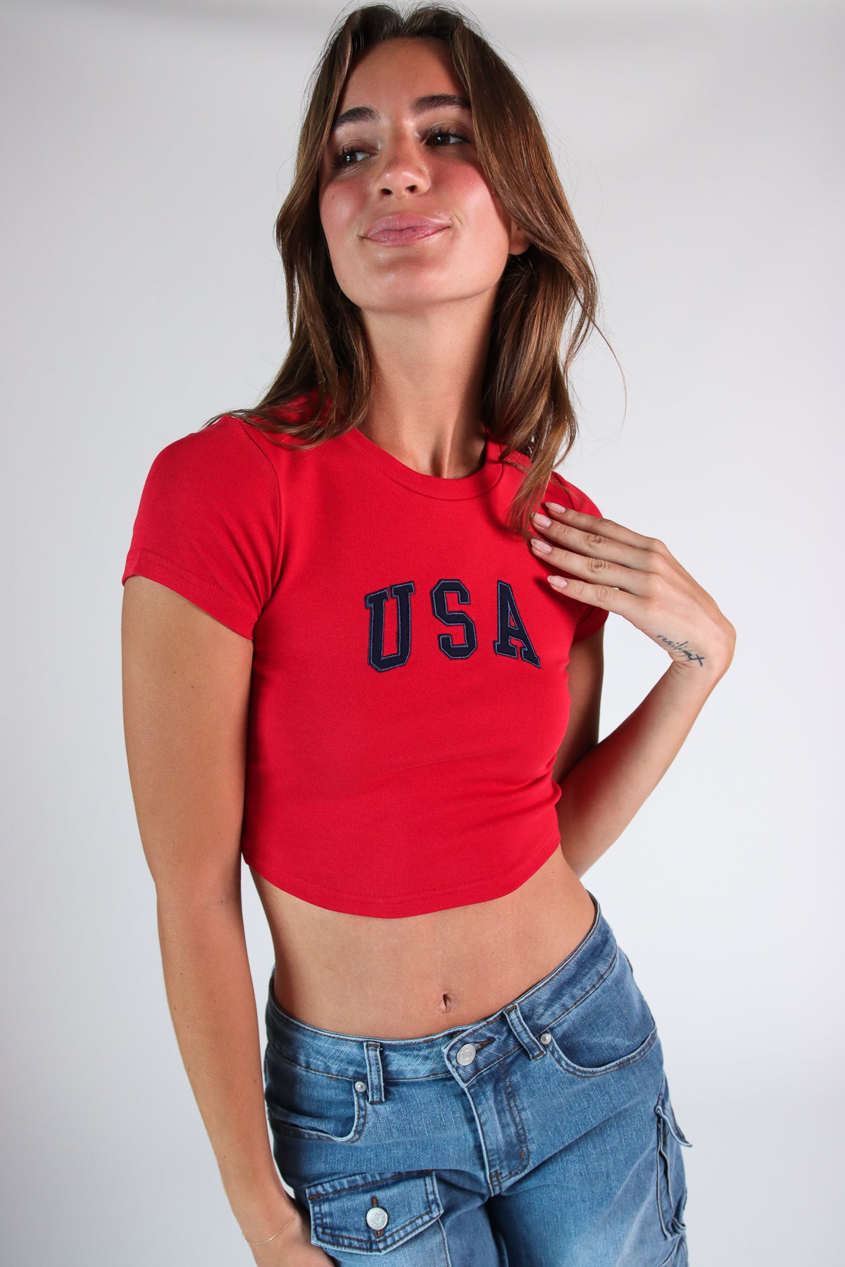 America Patch Baby Tee