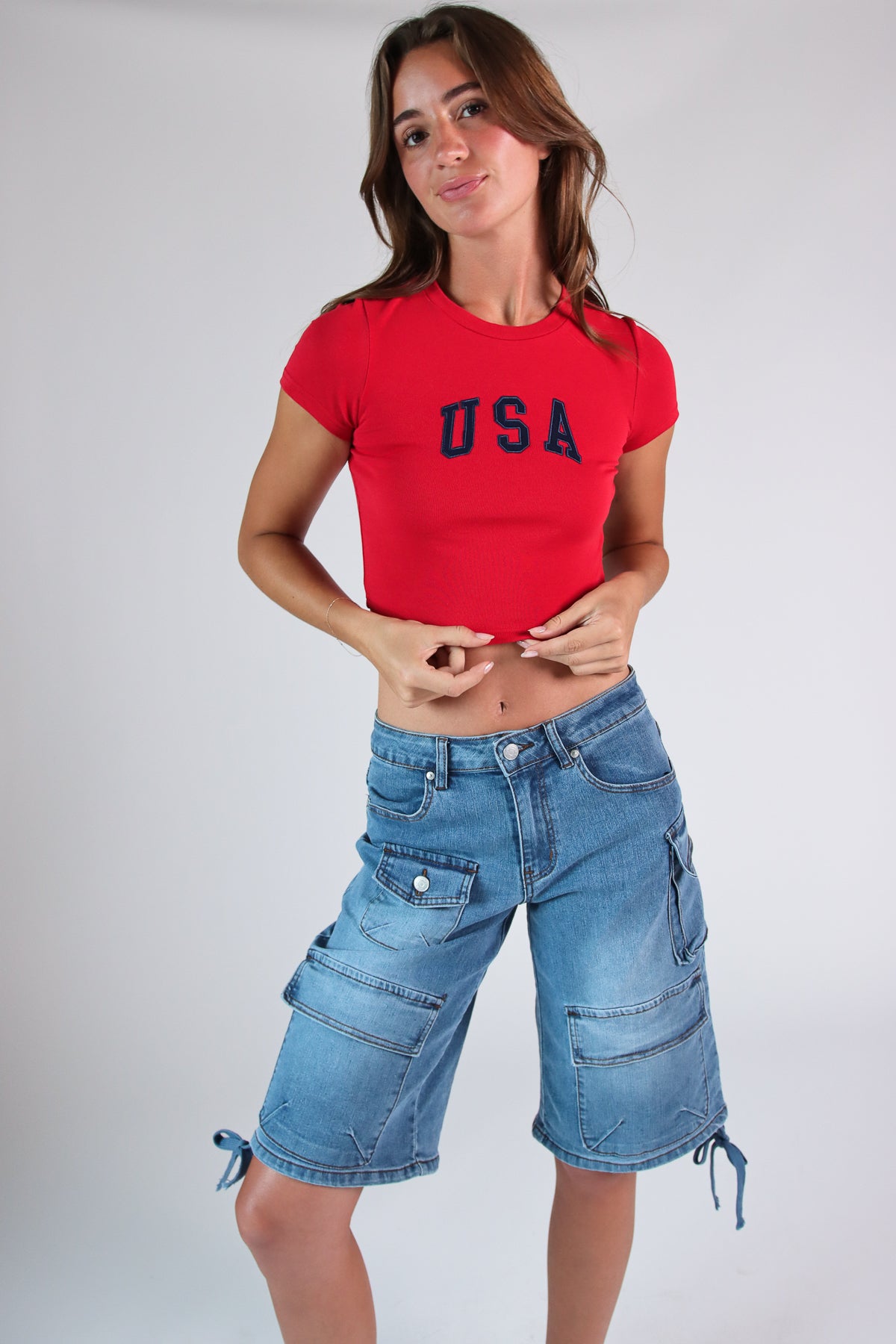 America Patch Baby Tee