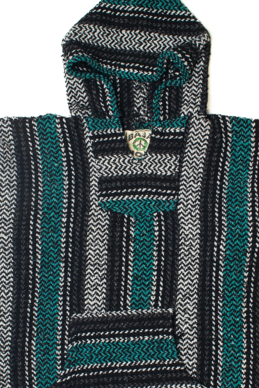 Teal Gray & Black Baja Joe Baja Hoodie 2802