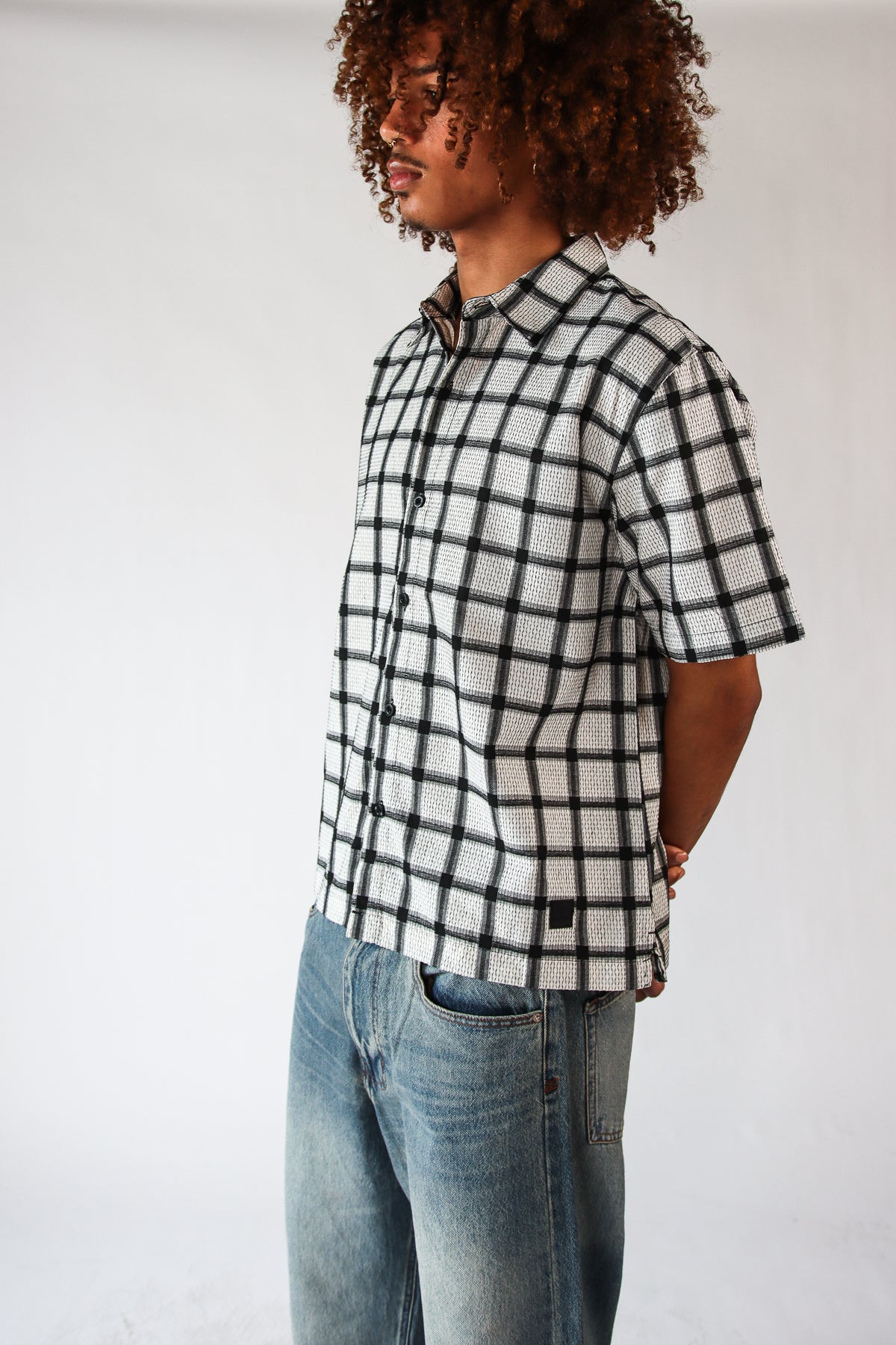 Checker Plaid Button Up Shirt