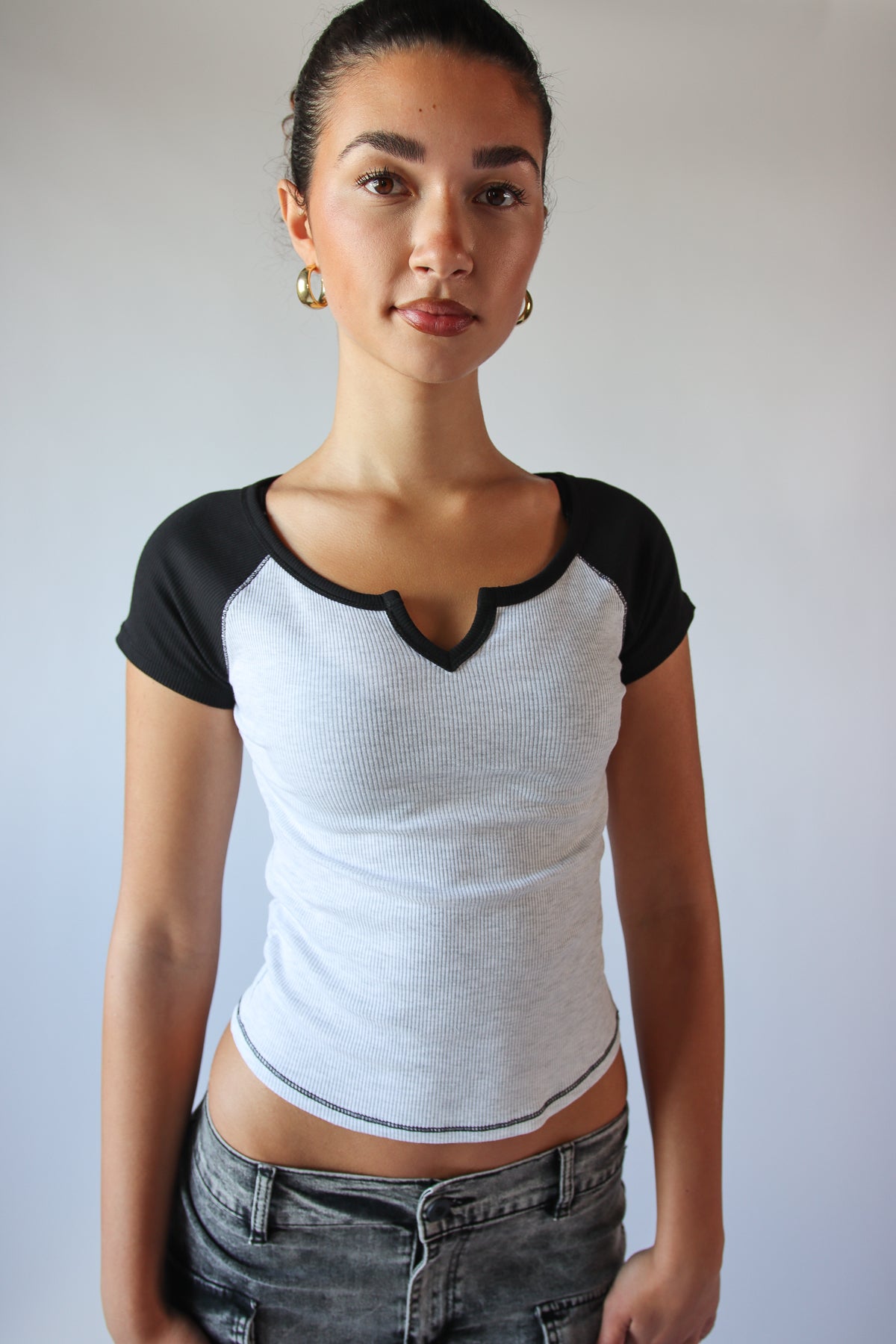 Cap Sleeve Baseball Tee