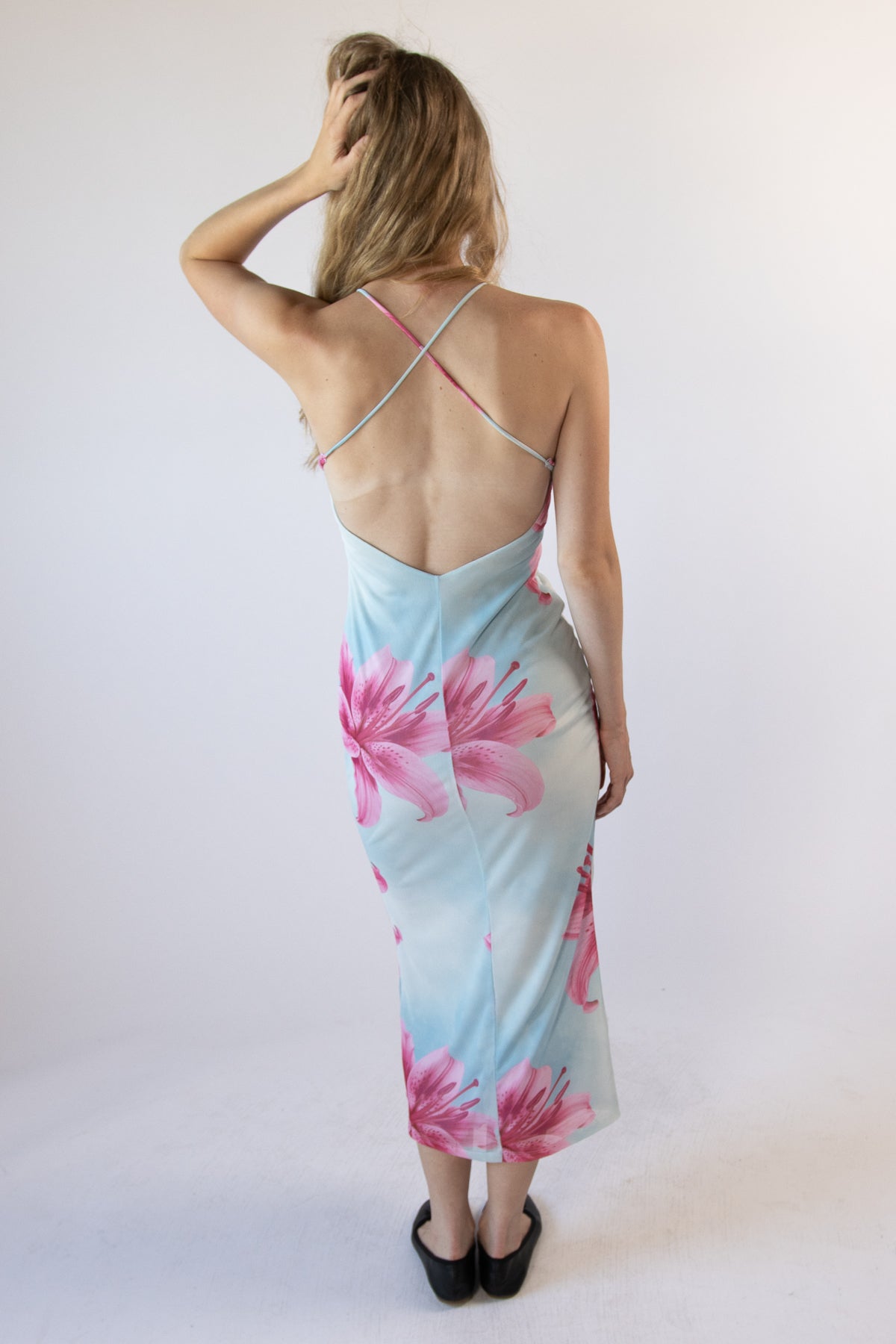 Beaded Halter Lily Dress