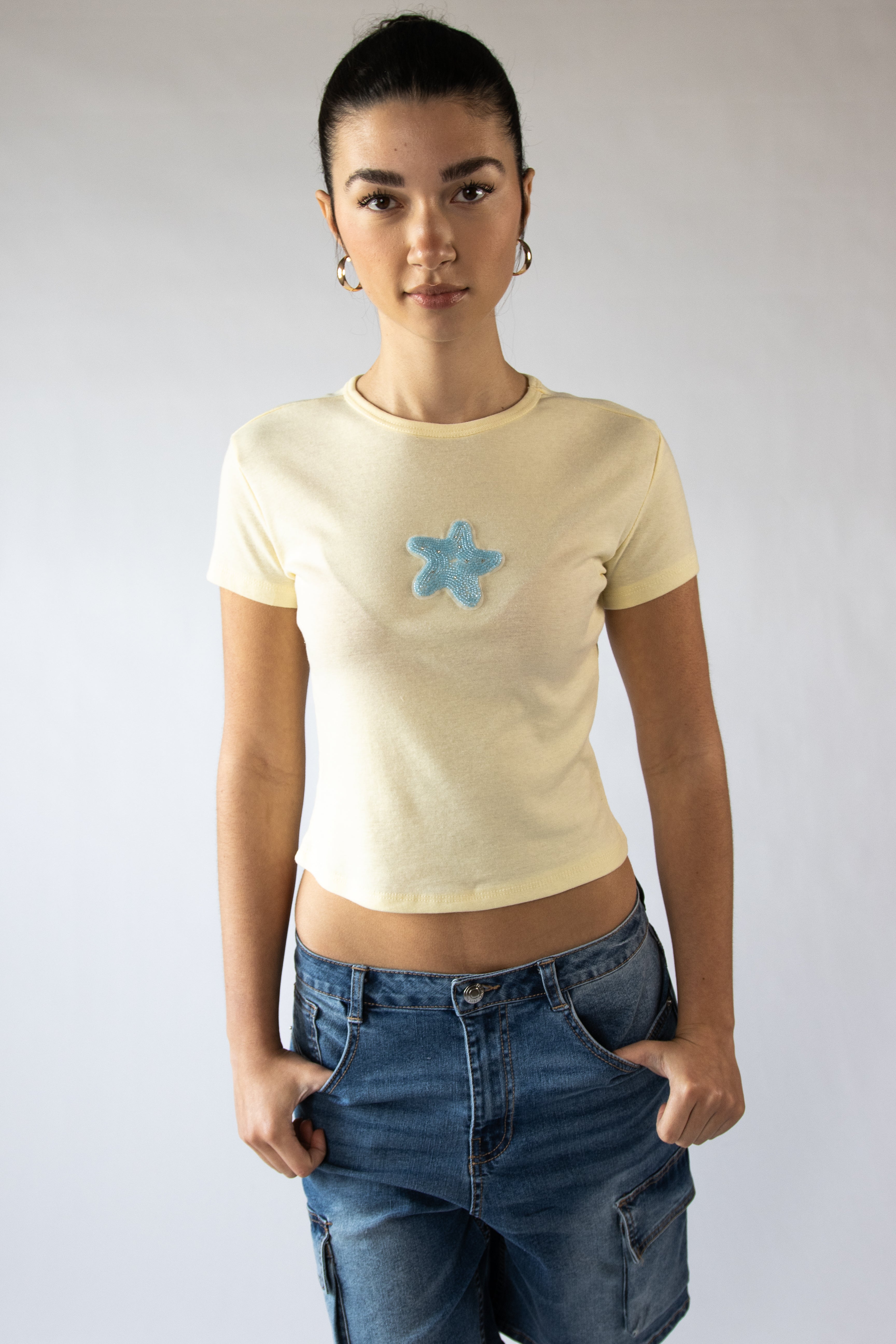 Seaside Beaded Patch Baby Tee