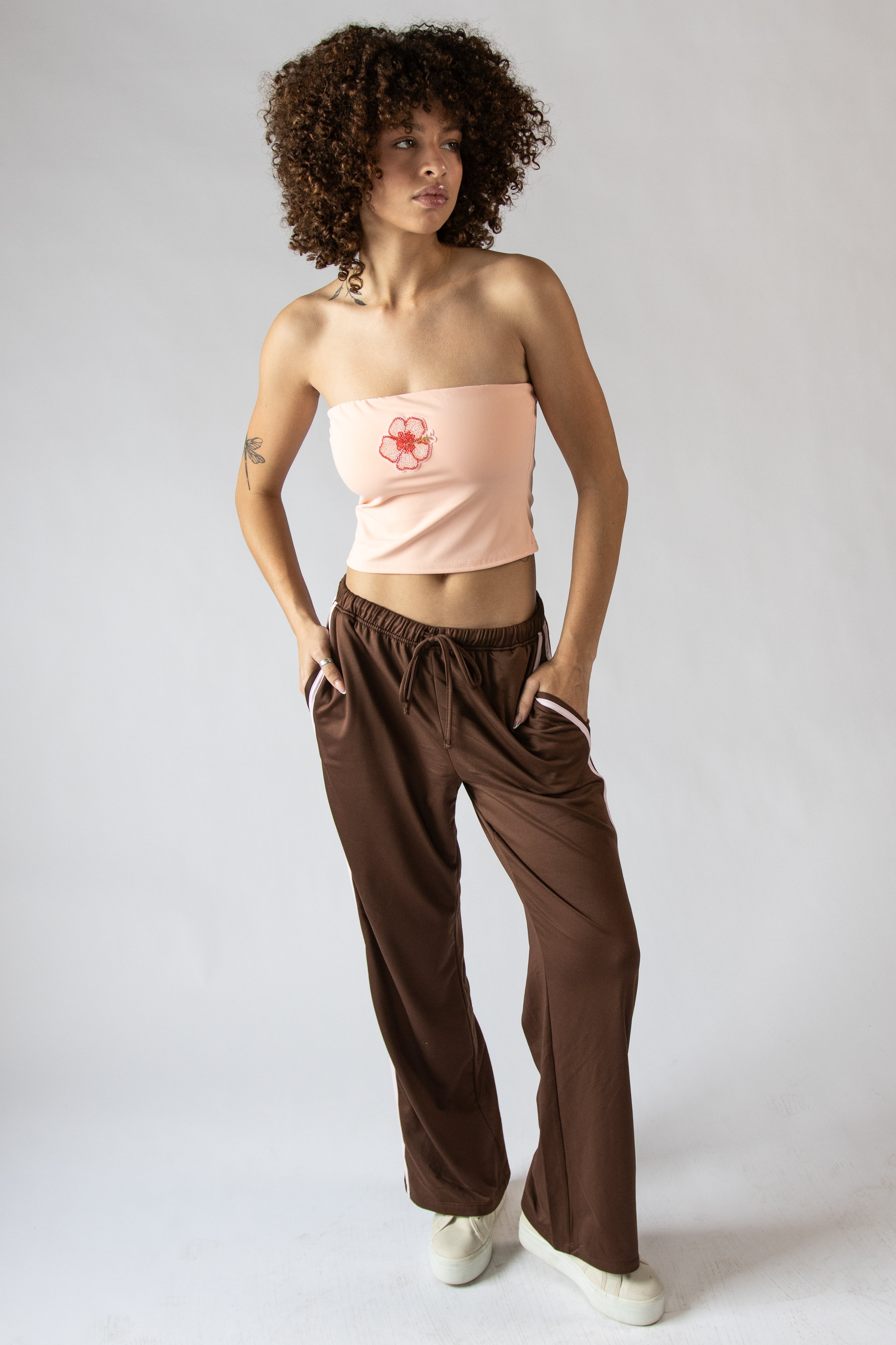 Beaded Patch Tube Top