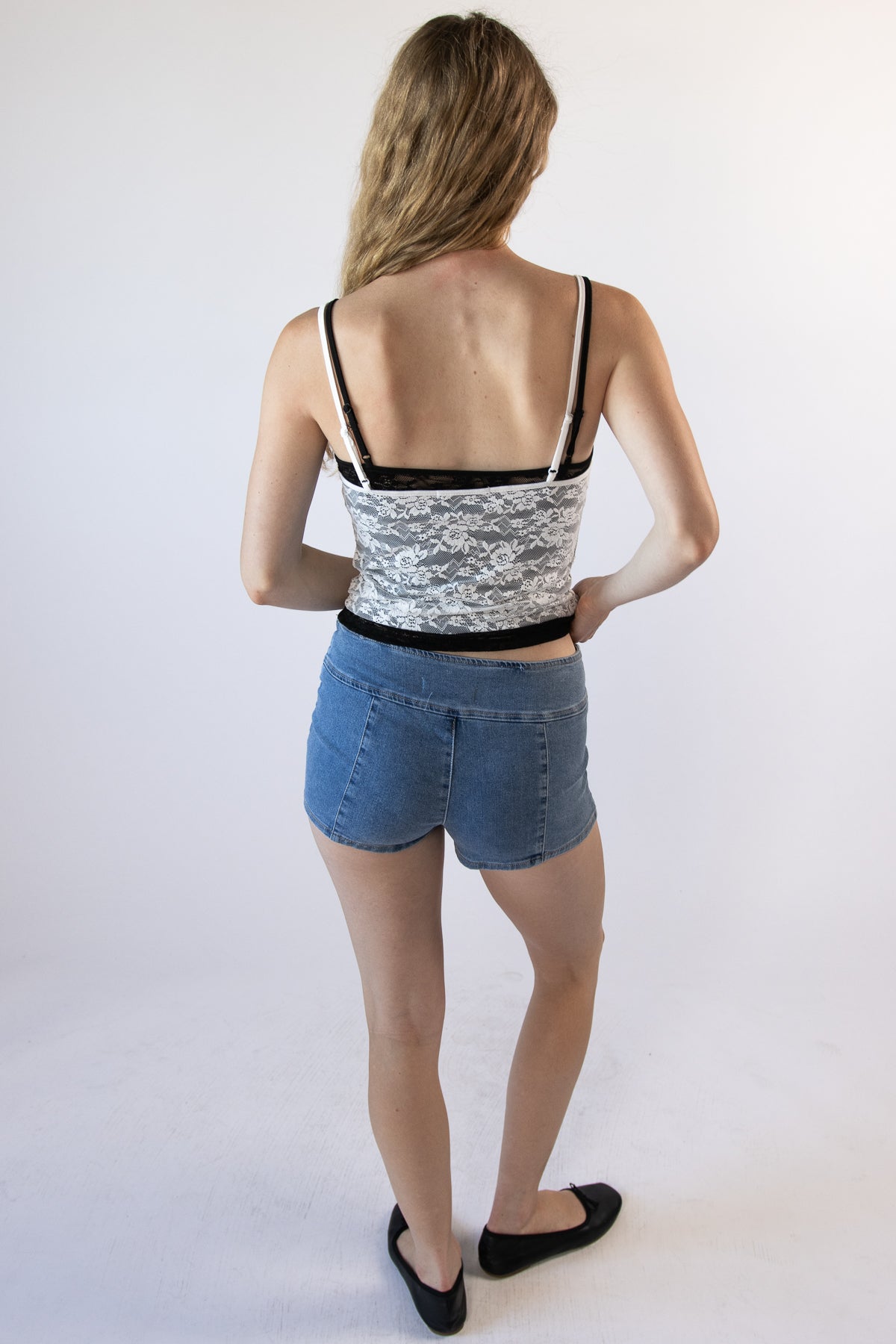 Mini Denim Shorts With Belt