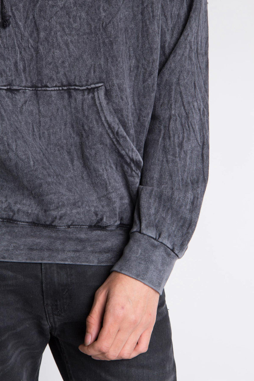 Black Mineral Wash Hoodie