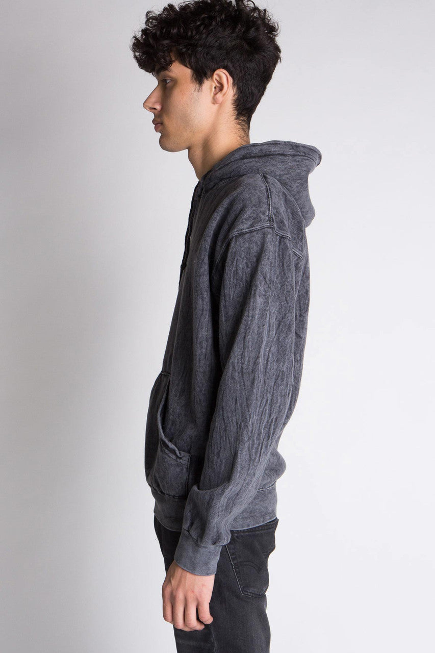 Black Mineral Wash Hoodie