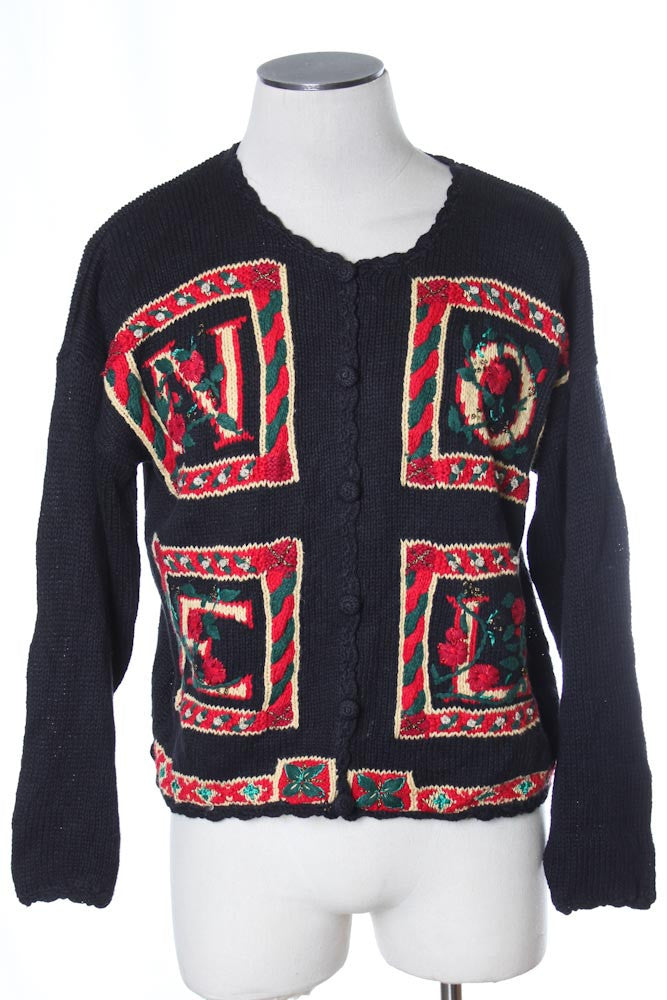 Black Ugly Christmas Cardigan 14695
