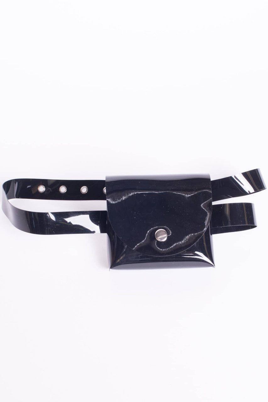 Black Vinyl Belt Bag