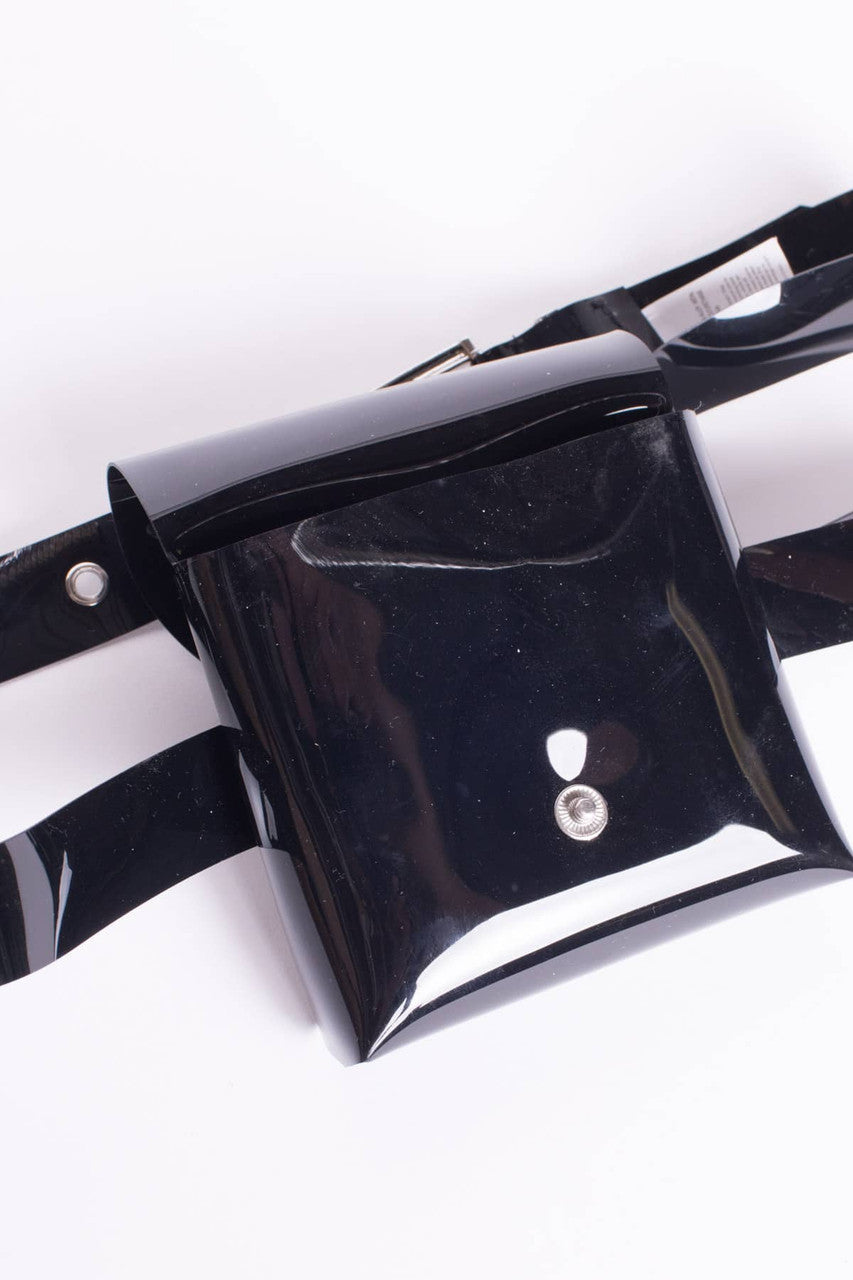 Black Vinyl Belt Bag