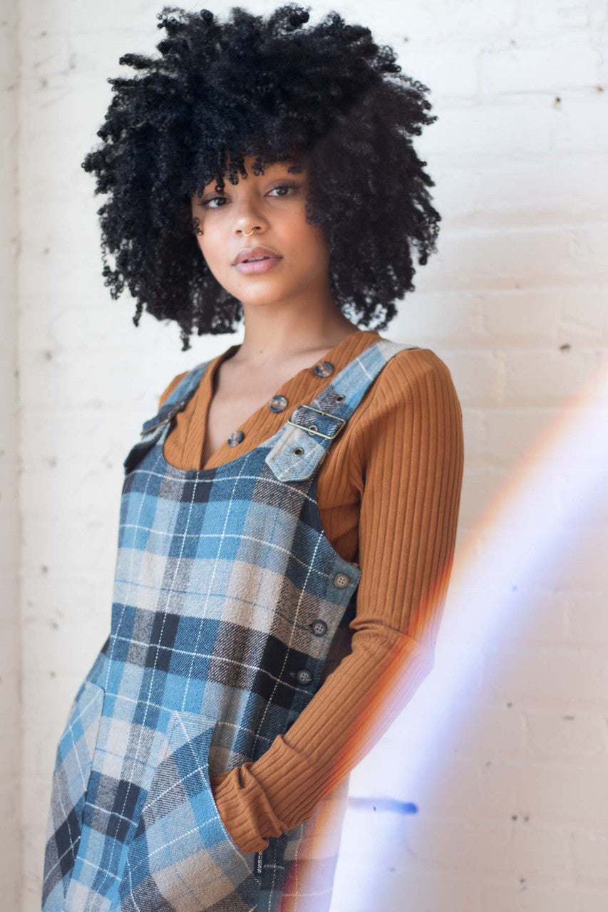 Blue Plaid Dress