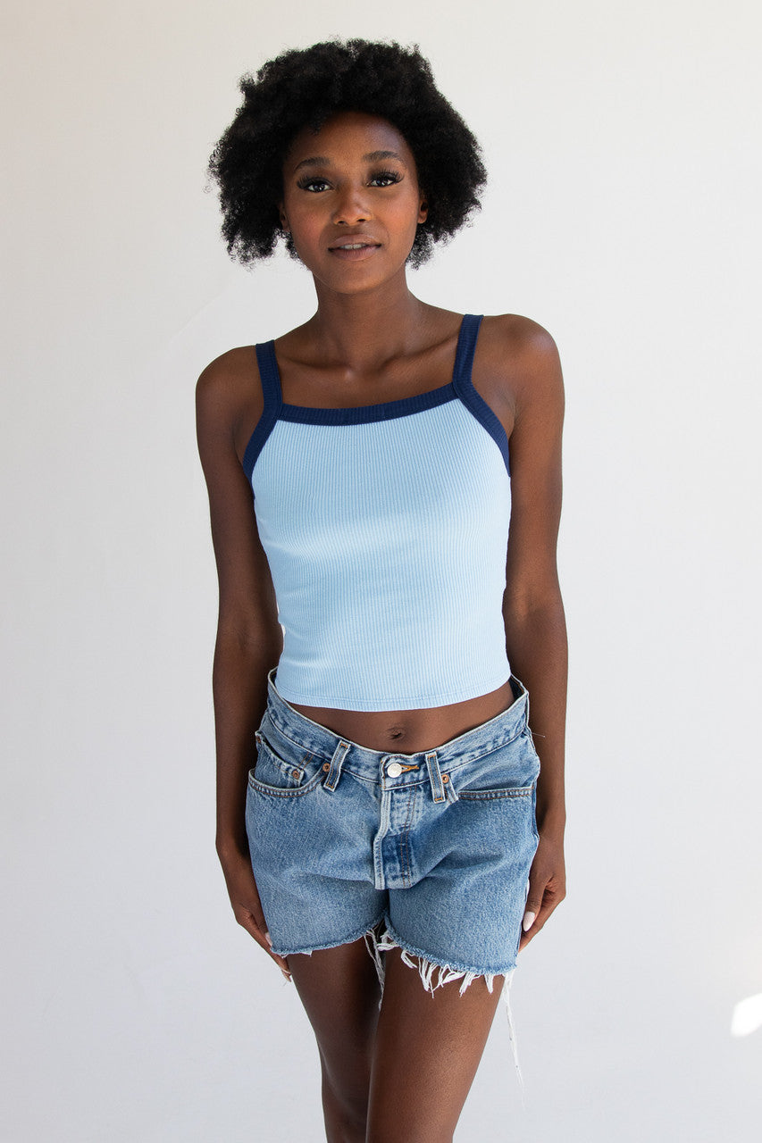 Contrast Trim Tank Top
