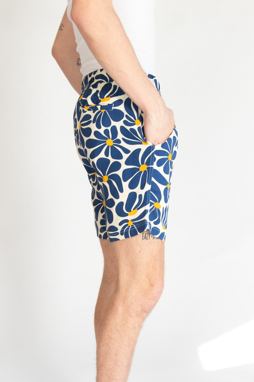 Cobalt Daisy Shorts