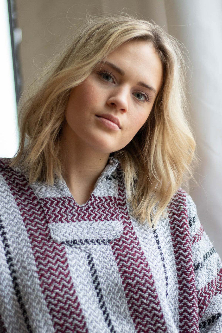 Burgundy Baja Hoodie