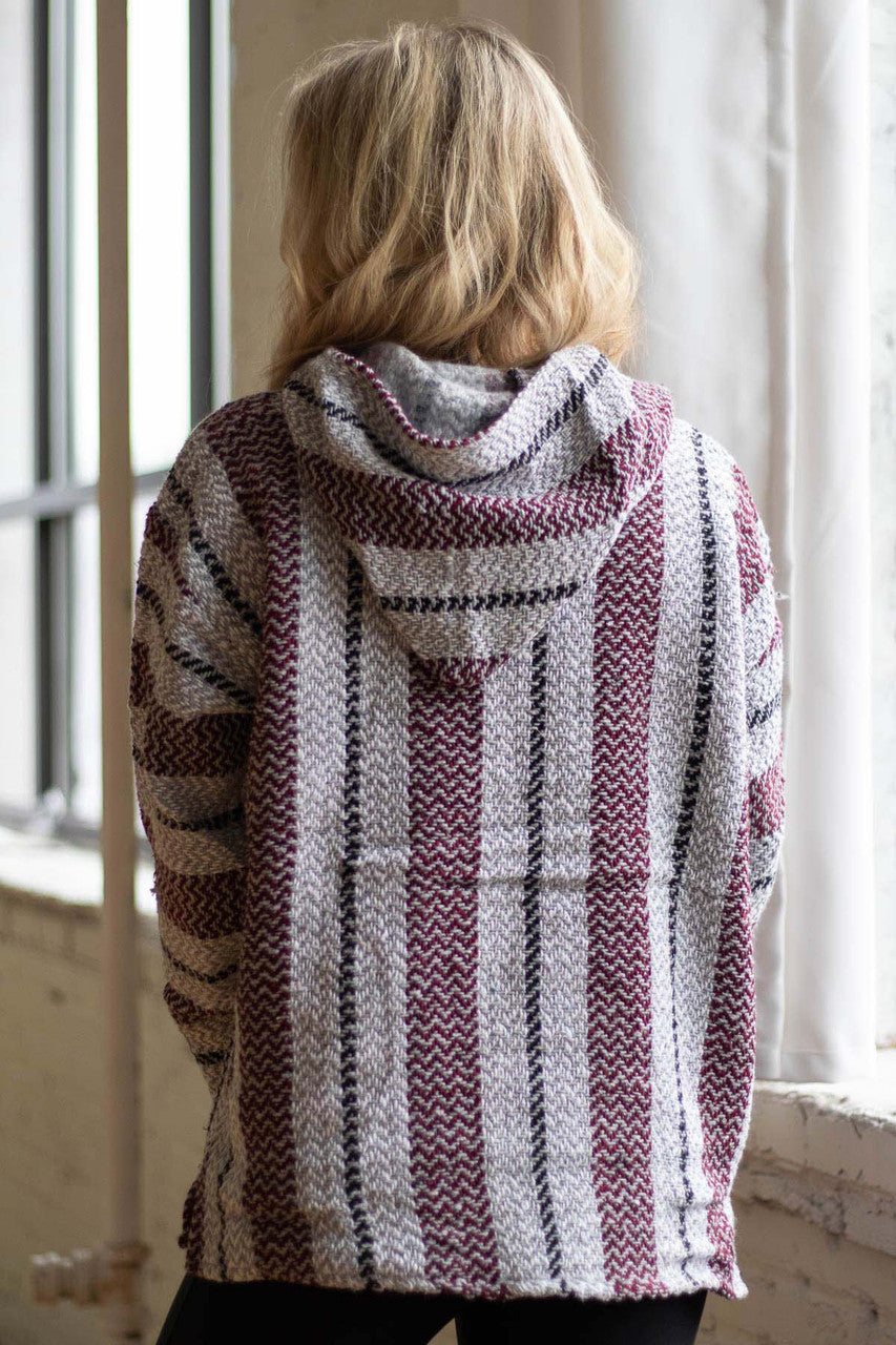 Burgundy Baja Hoodie