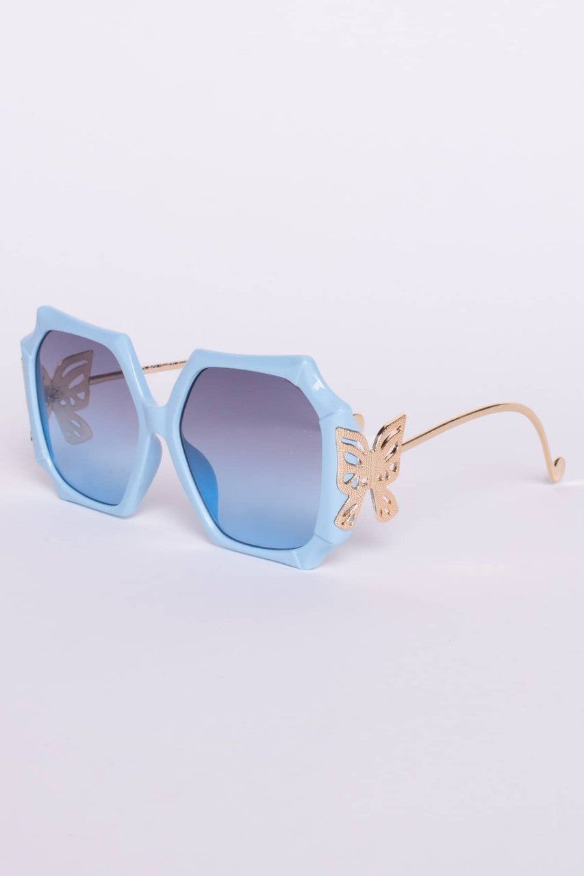 Butterfly Emblem Sunglasses
