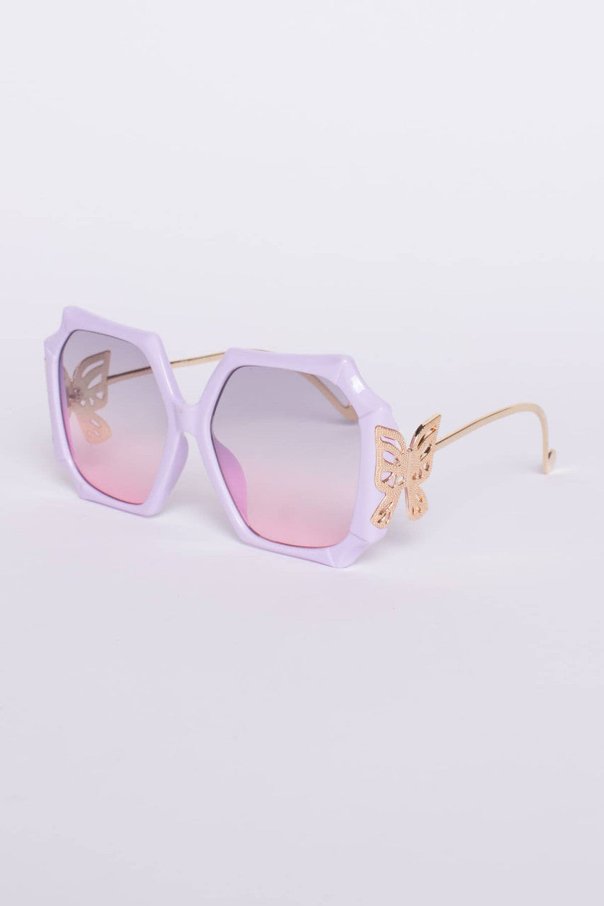 Butterfly Emblem Sunglasses