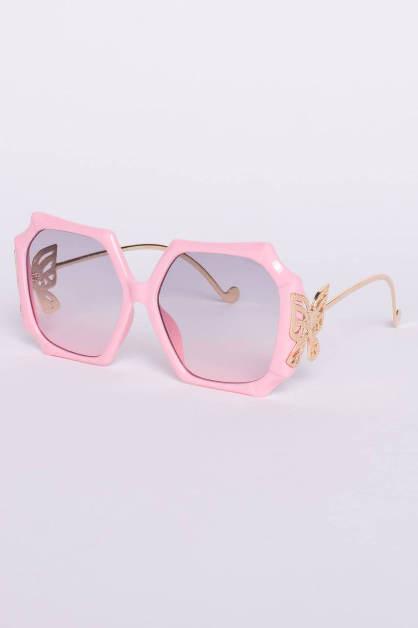 Butterfly Emblem Sunglasses