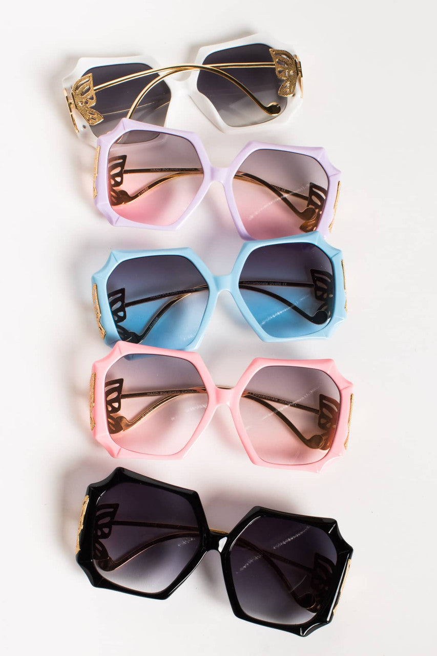 Butterfly Emblem Sunglasses