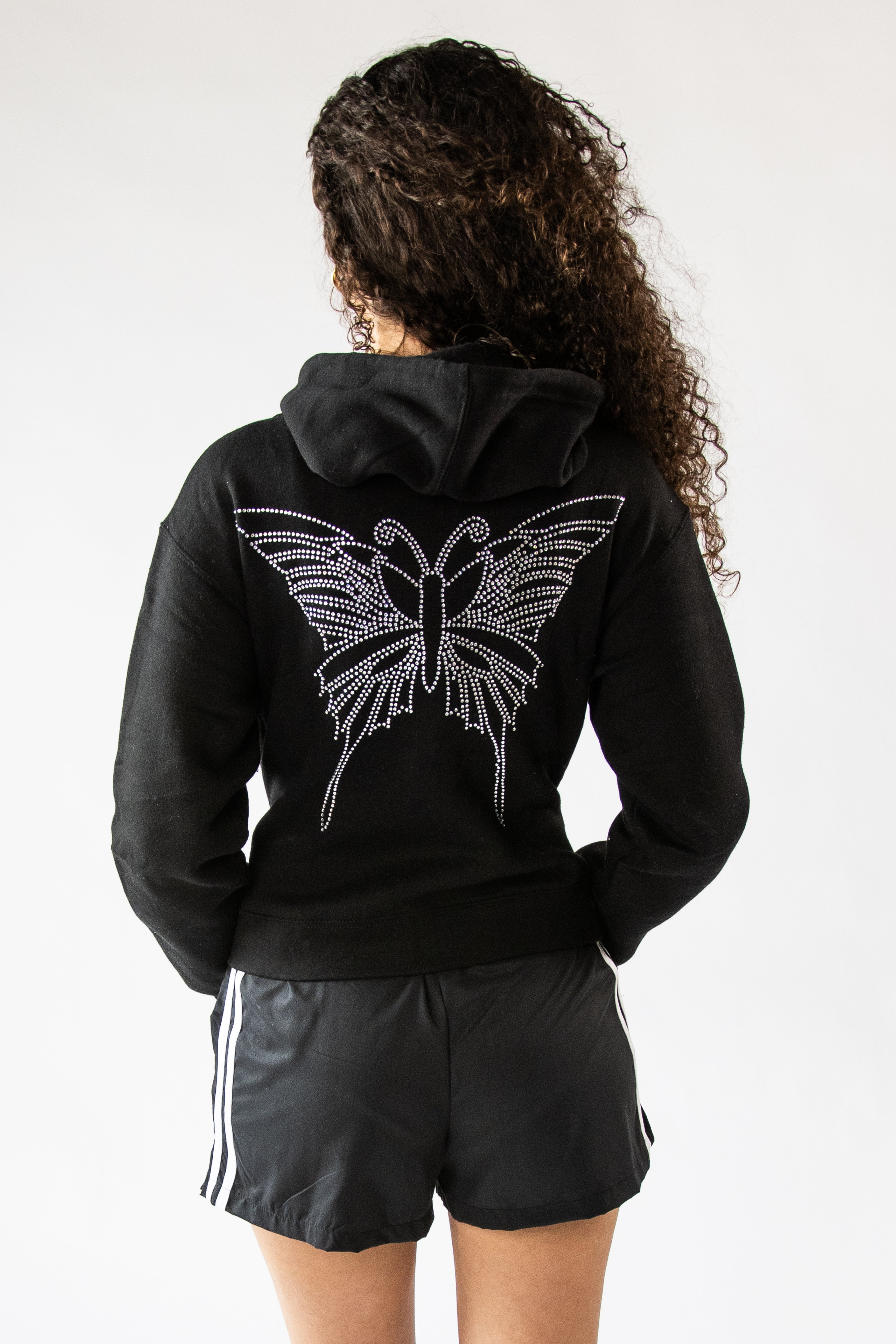 Rhinestone Butterfly Hoodie