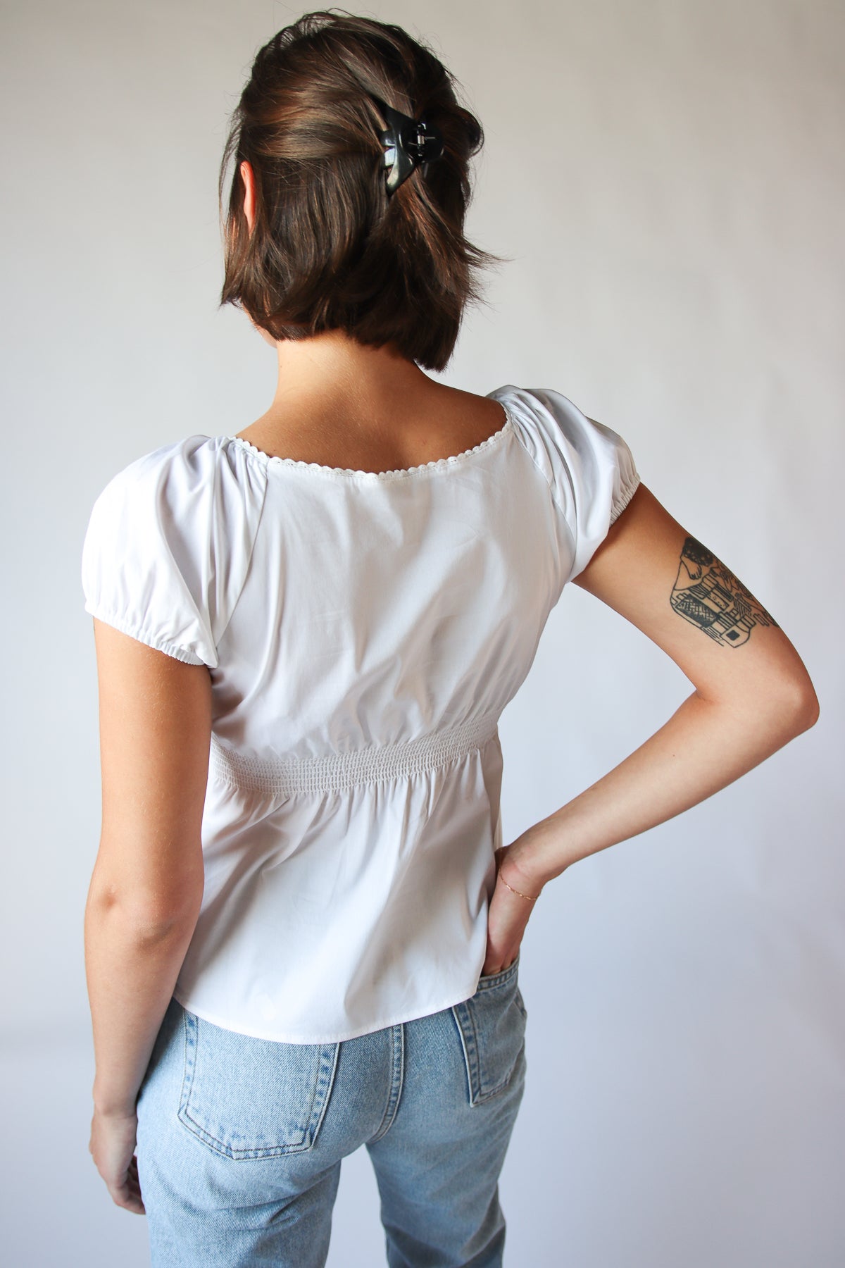 Cap Sleeve Babydoll Top