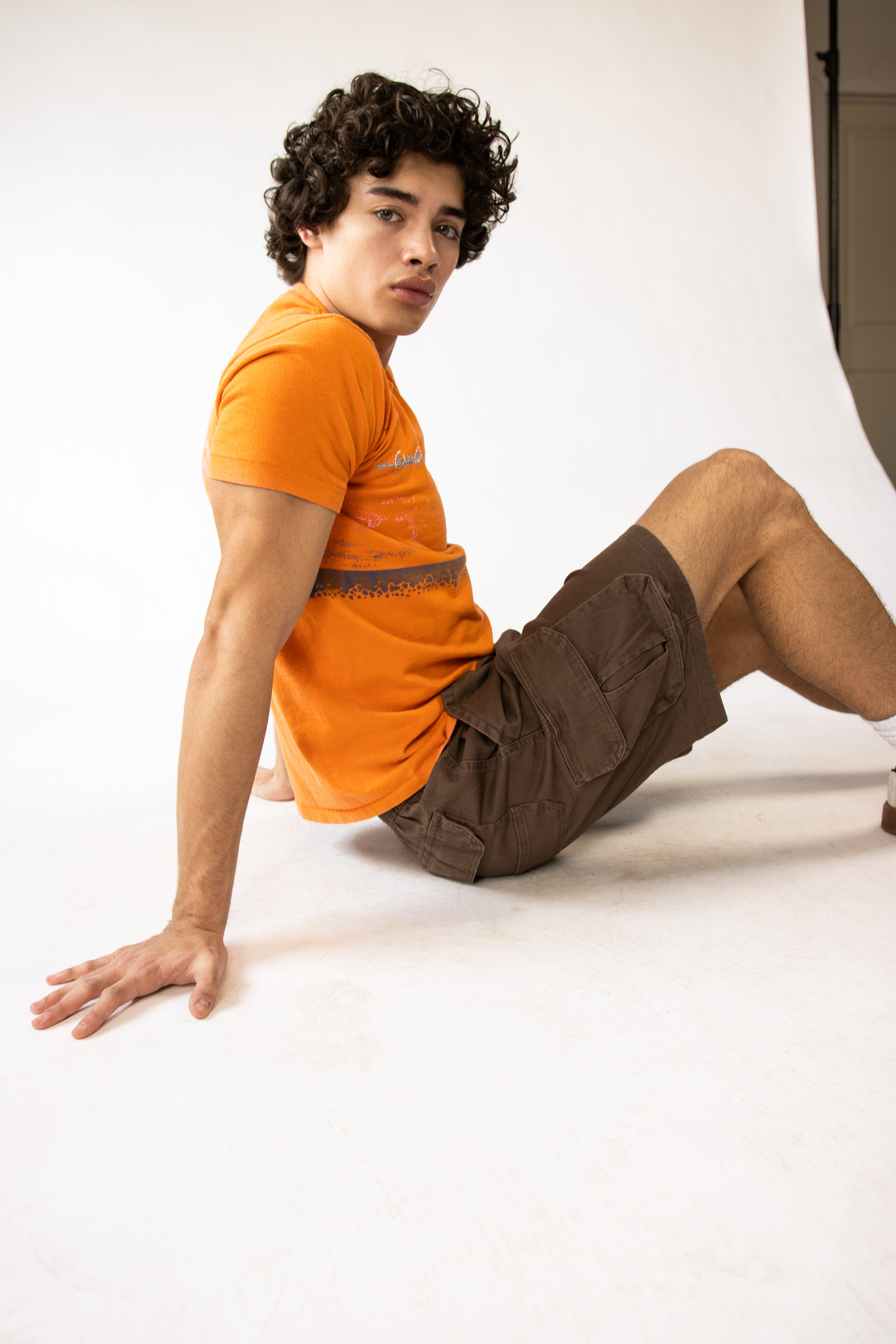 Drawstring Twill Cargo Shorts