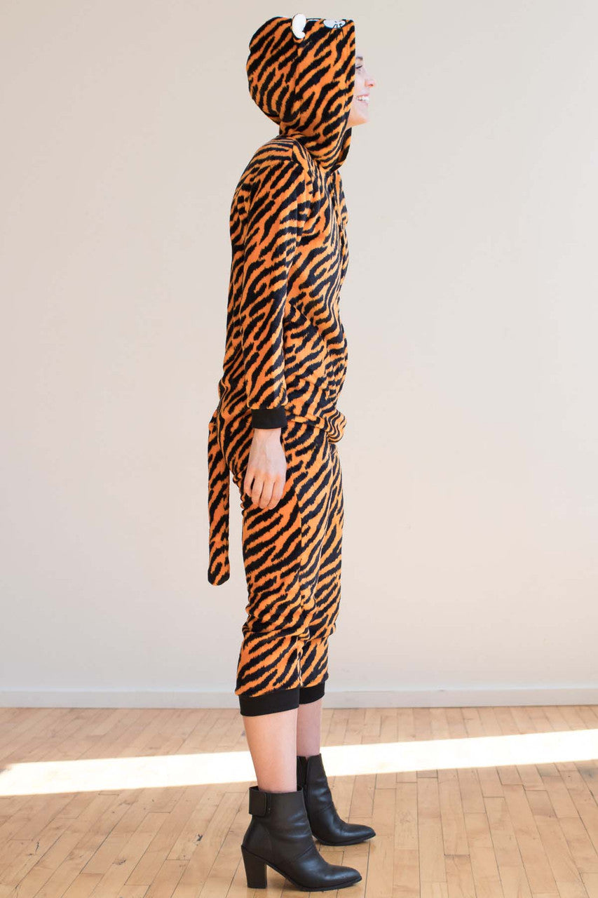Cartoon Tiger Print Onesie Pajamas