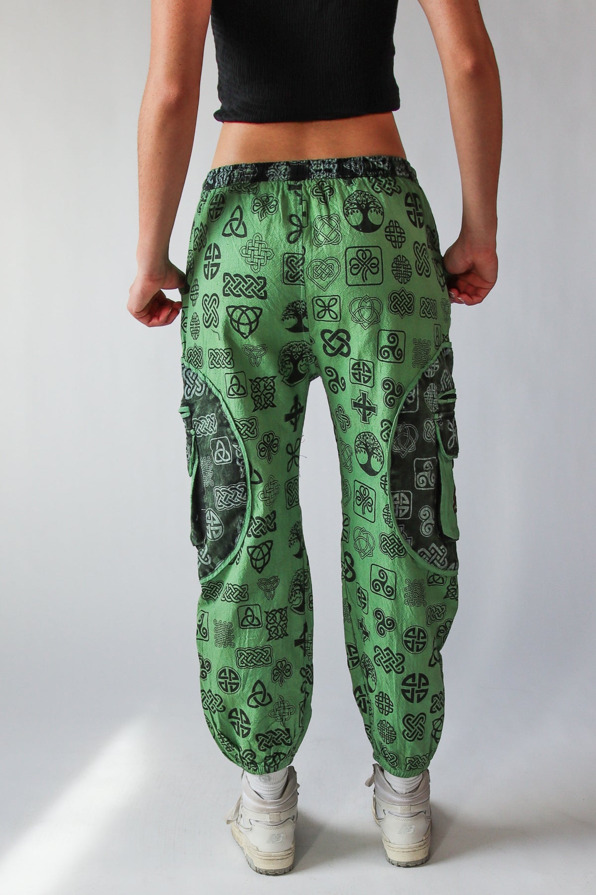 Celtic Symbols Patchwork Cargo Pants