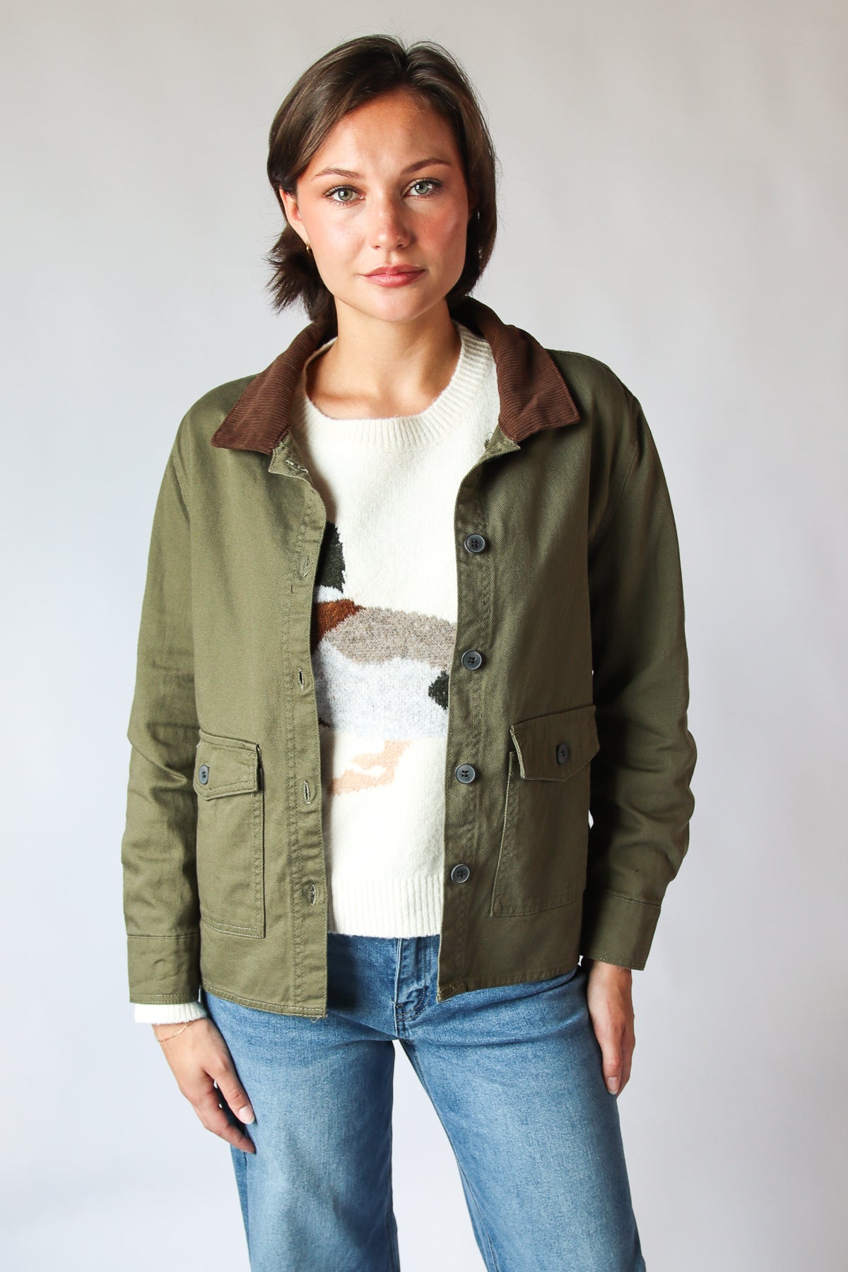 Canvas Chore Coat Olive