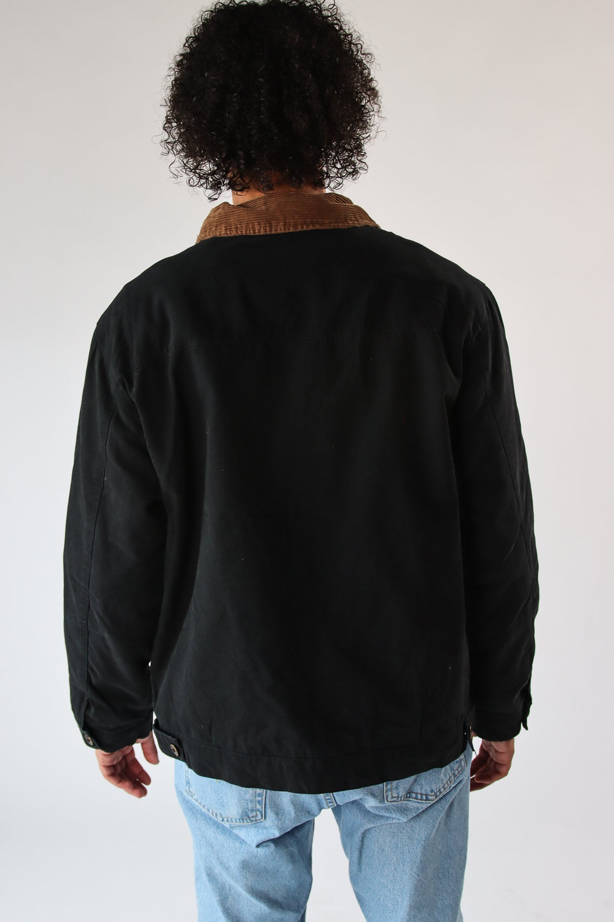 Corduroy Collar Canvas Jacket