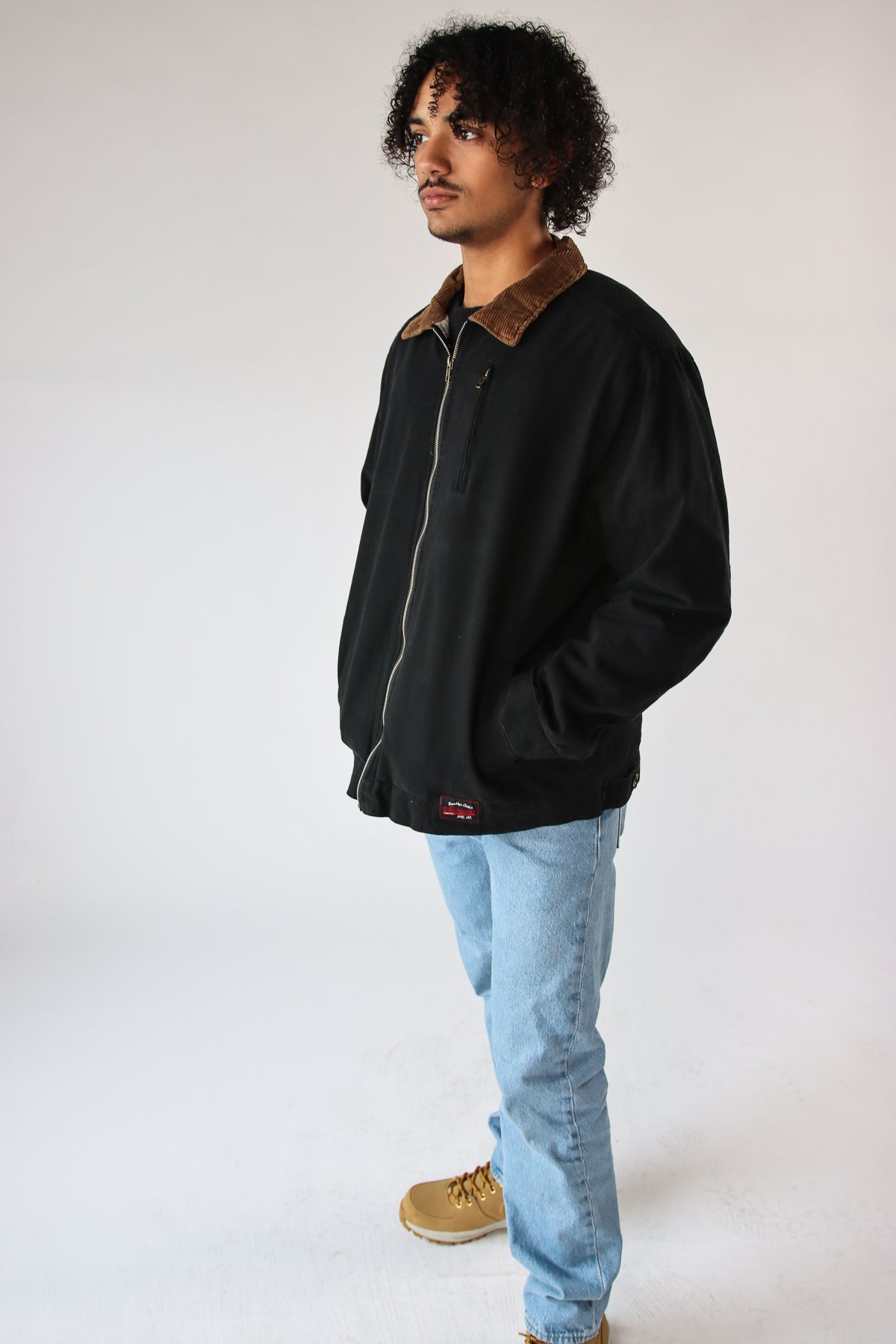 Corduroy Collar Canvas Jacket