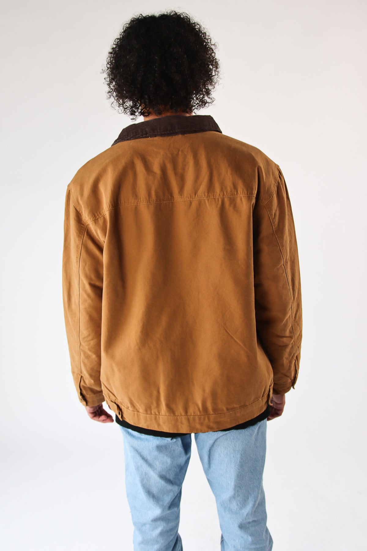 Corduroy Collar Canvas Jacket