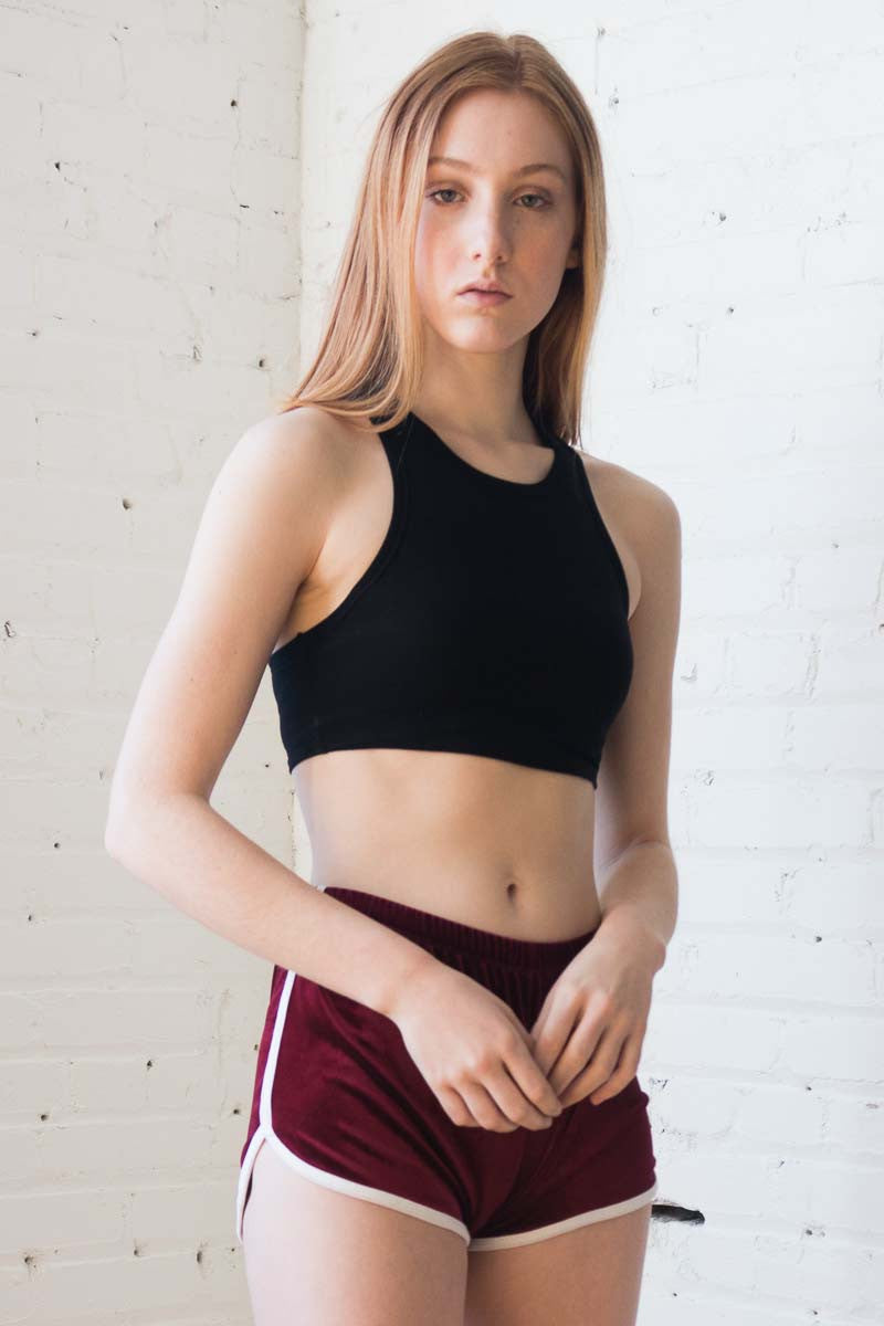 Black Racerback Crop Tank