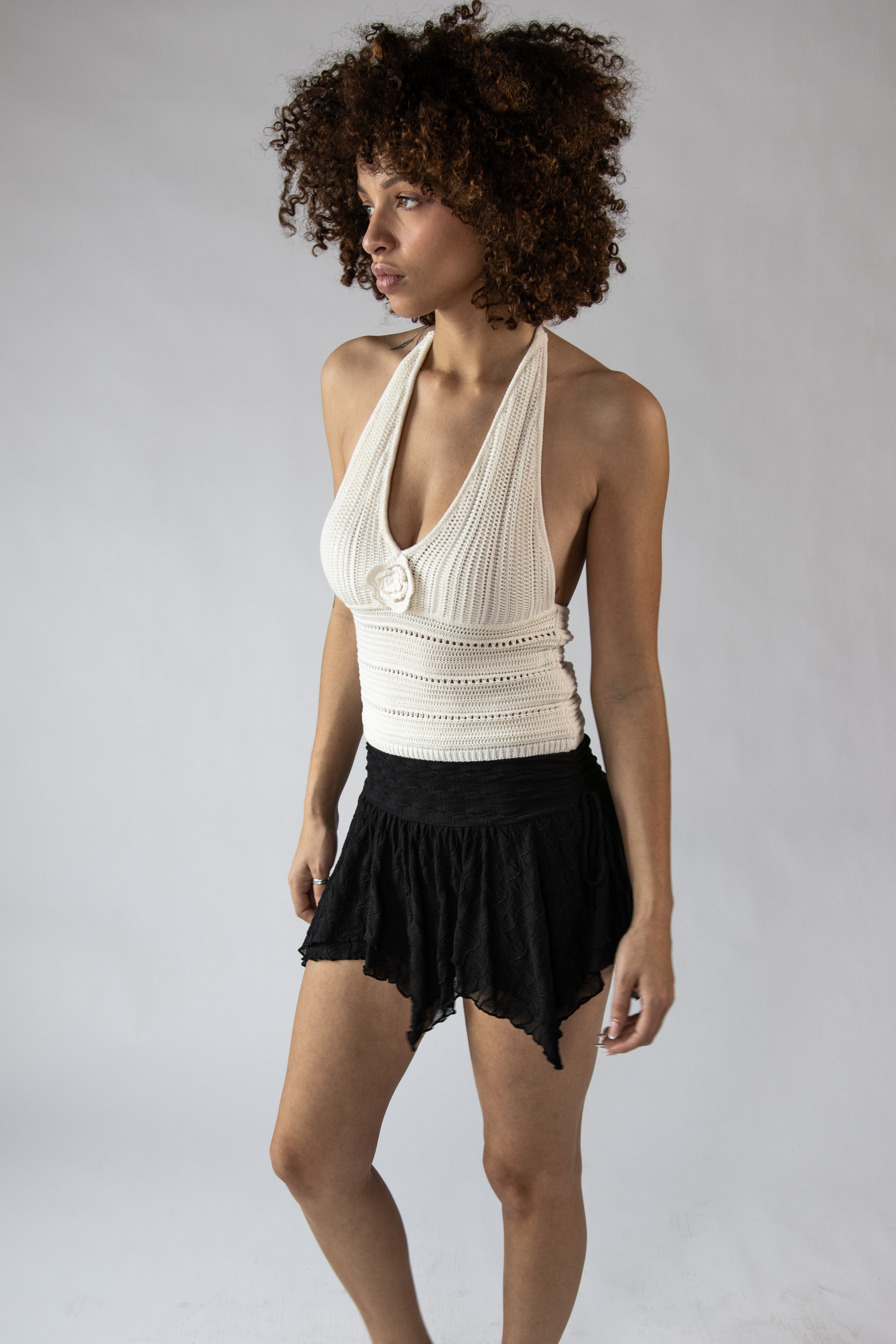 Crochet Flower Halter Top