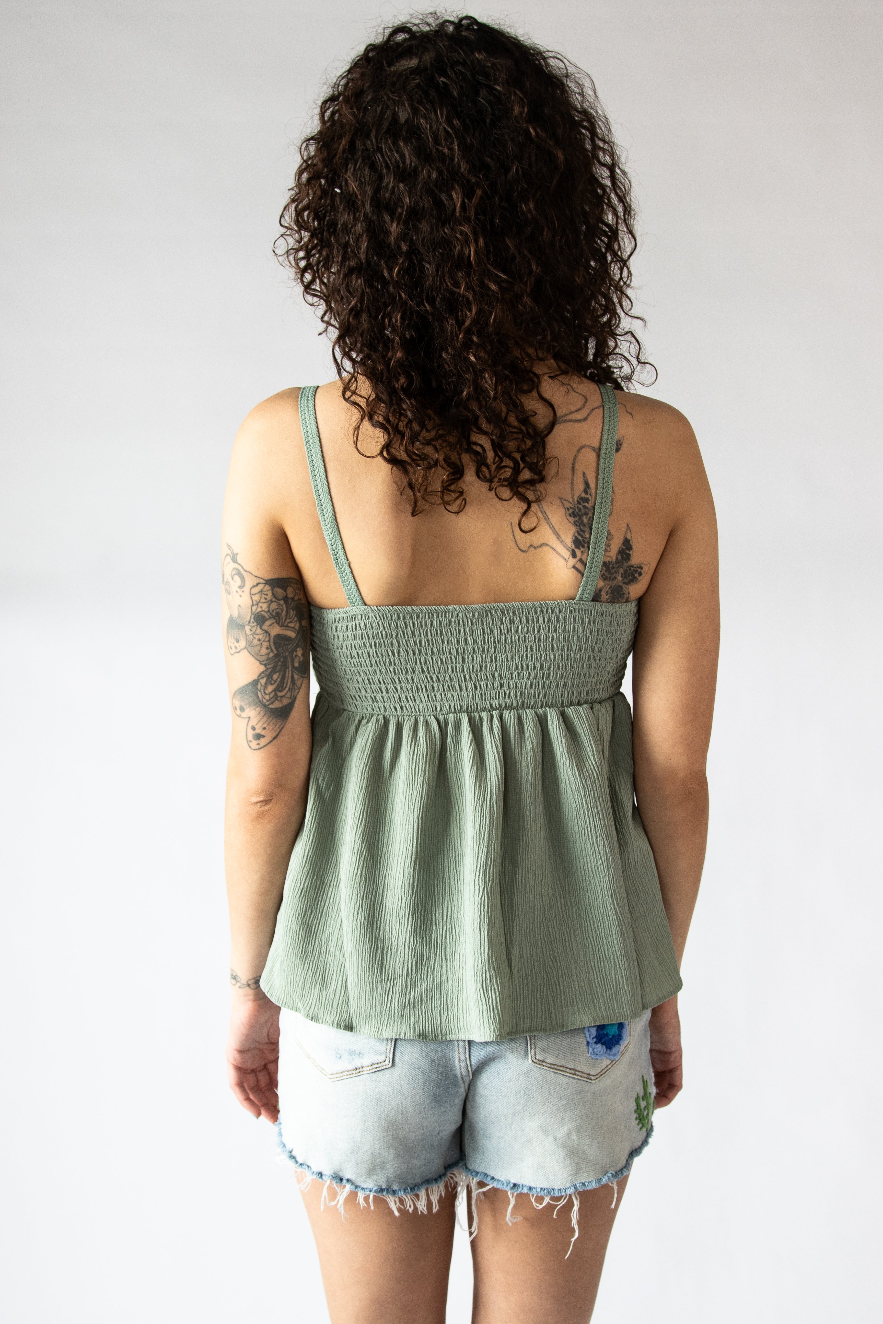 Knit Top Babydoll Tank Top