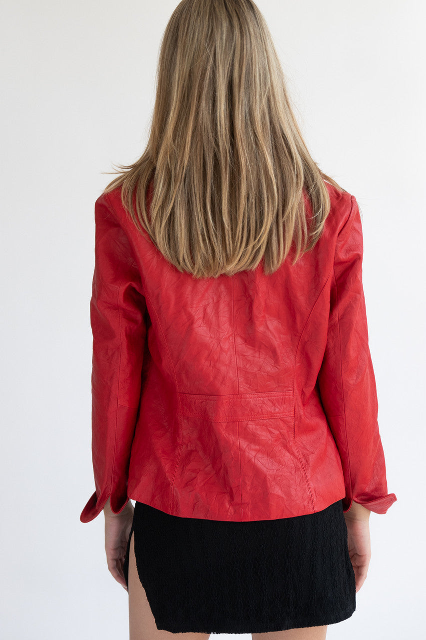 Mark Alan Red Leather Jacket (2000s)