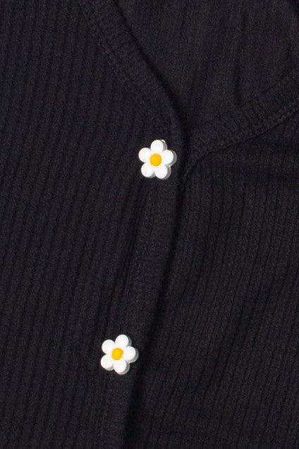Daisy Button Ribbed Tee