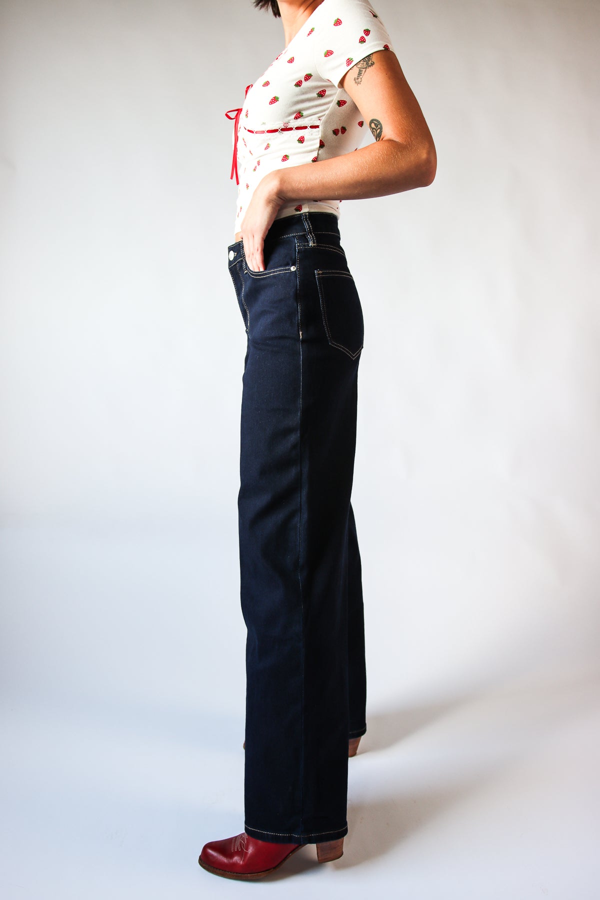 Dark Wash Wide Leg Jeans