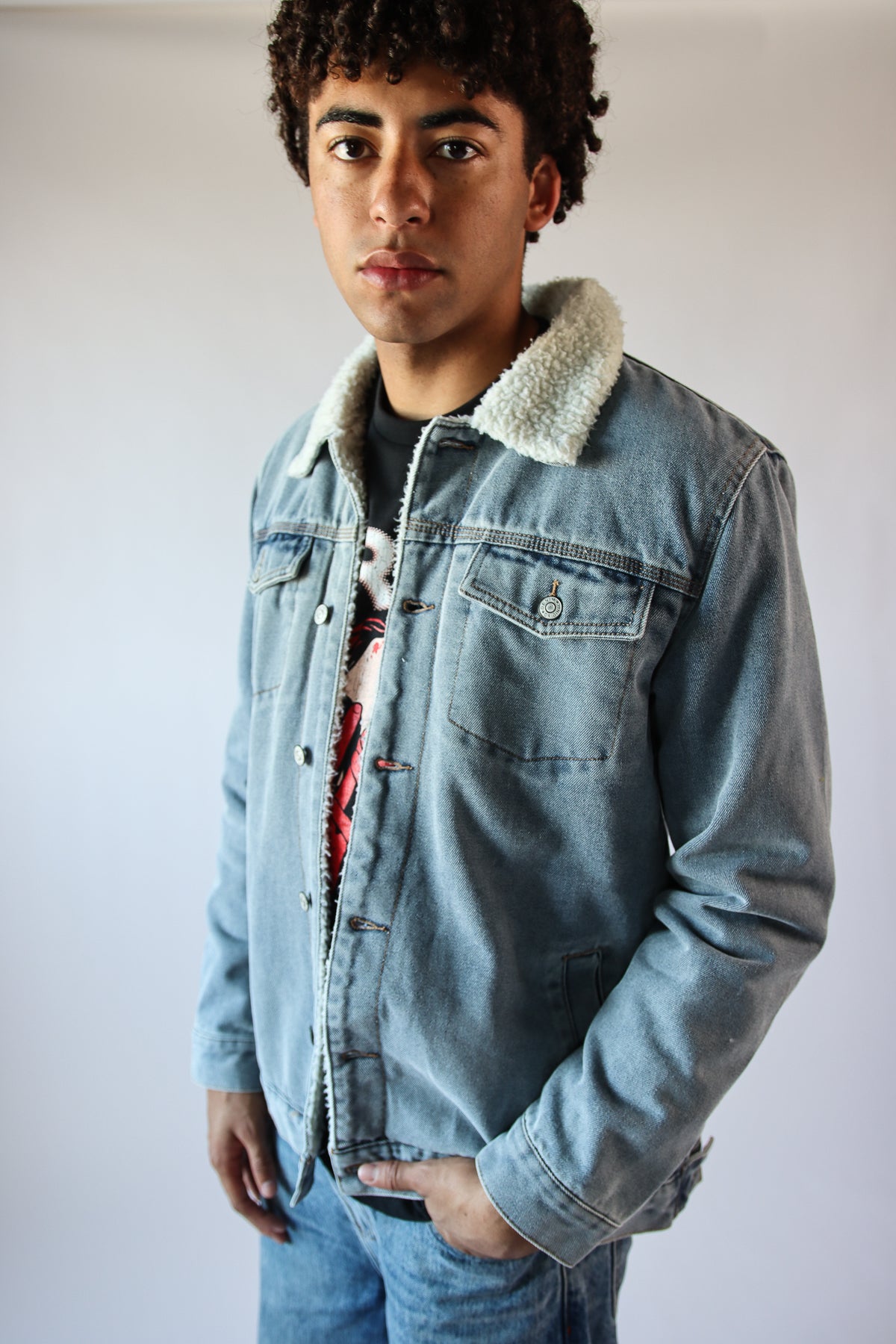 Sherpa Lined Denim Jacket