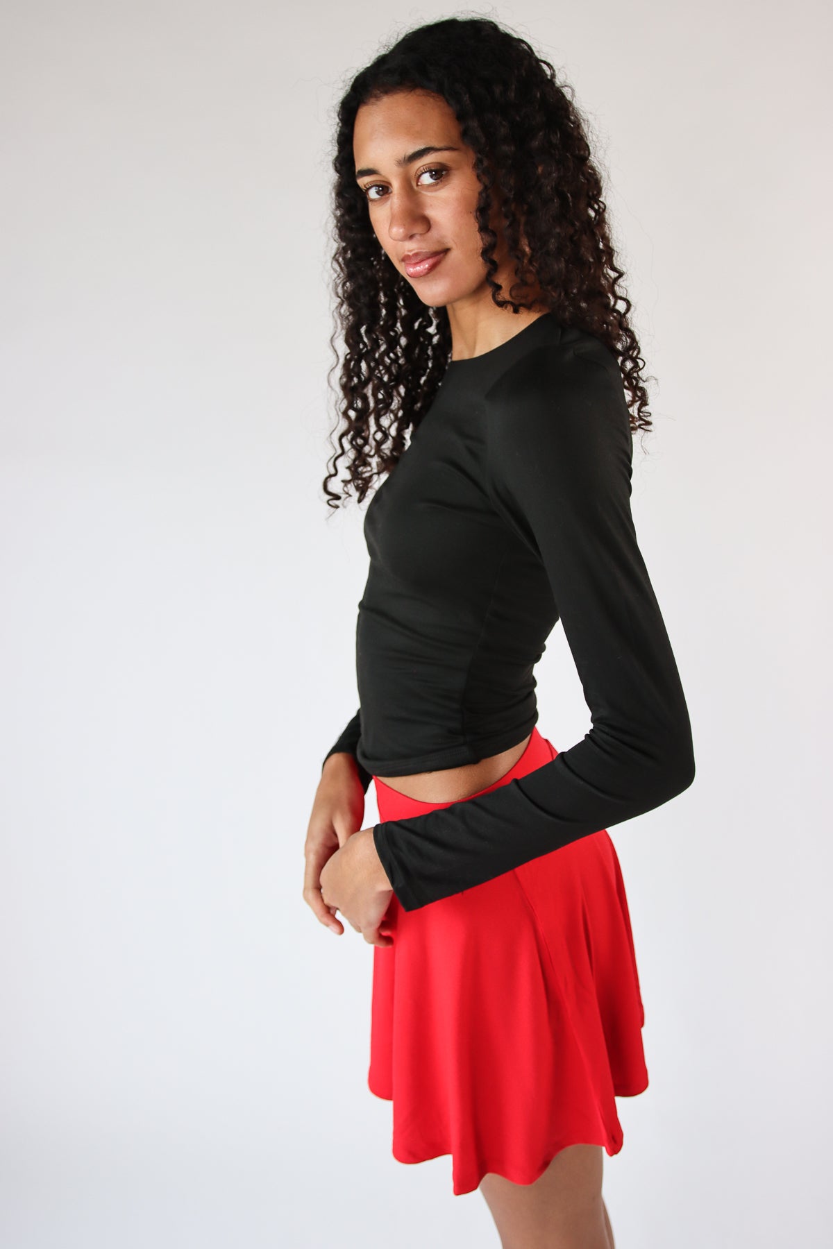Double Layer Basic Long Sleeve T-Shirt