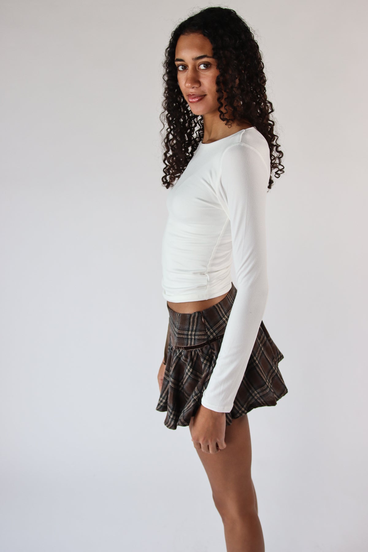Double Layer Basic Long Sleeve T-Shirt