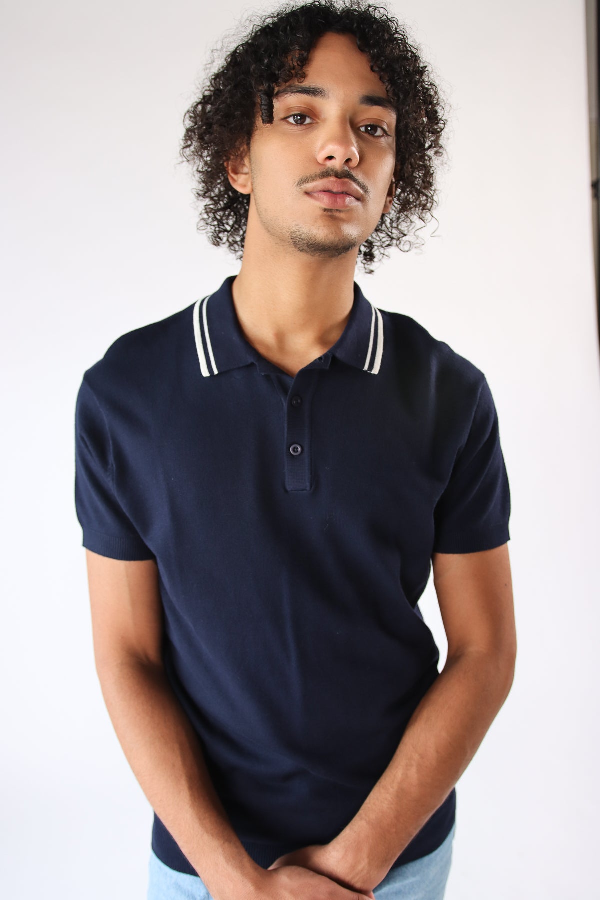 Double Stripe Collar Polo