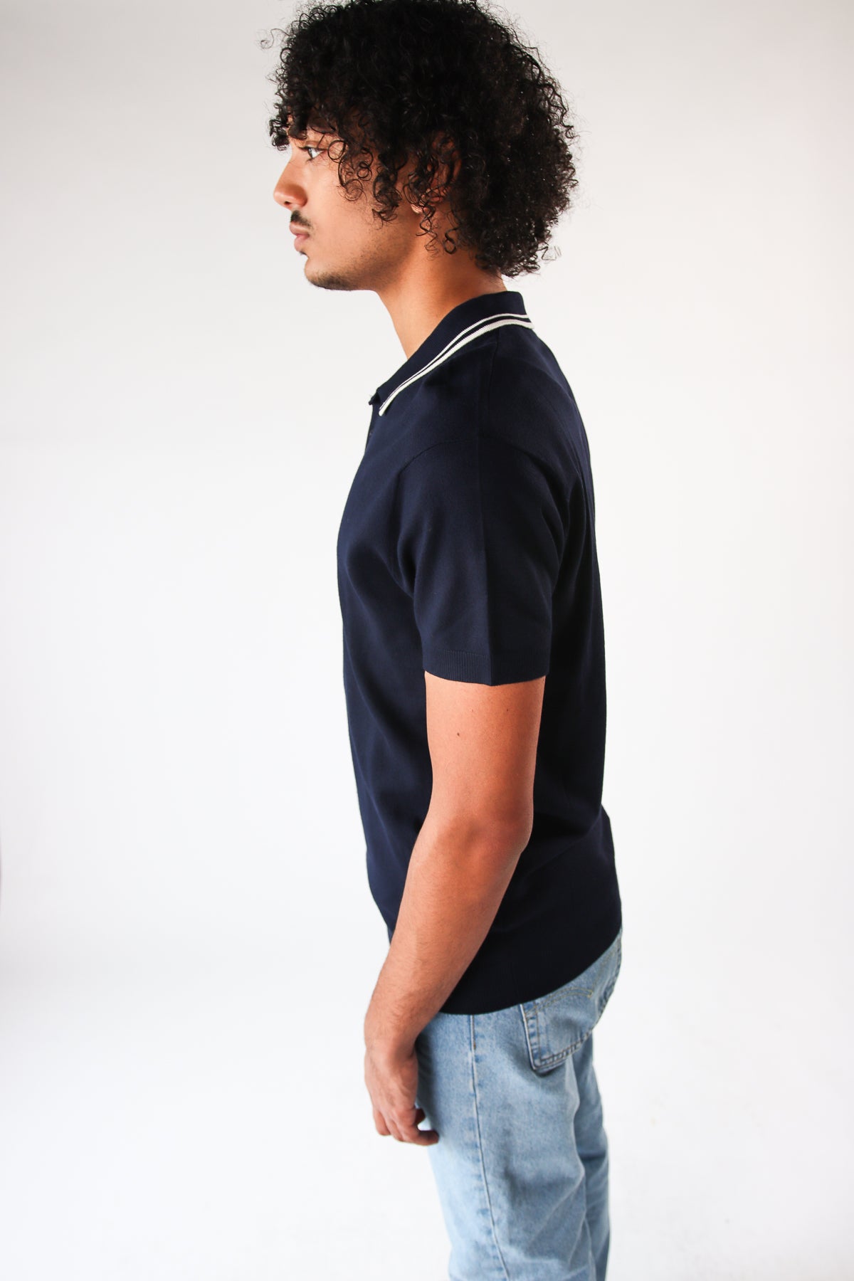 Double Stripe Collar Polo