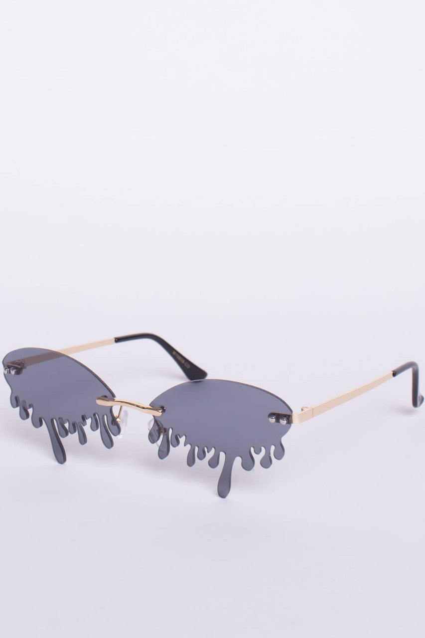 Dripping Oval Sunglasses