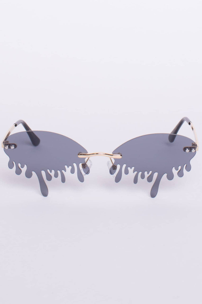 Dripping Oval Sunglasses