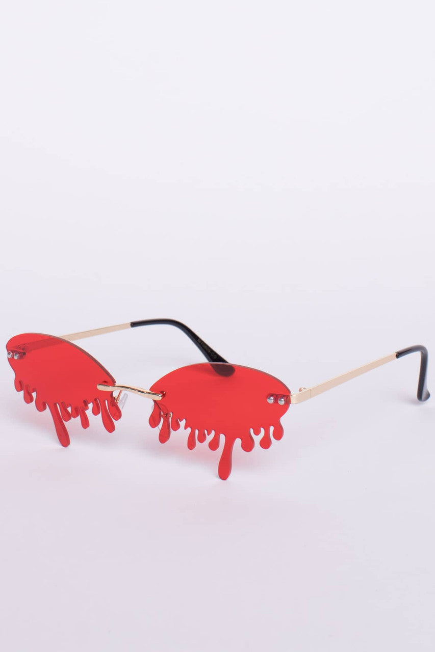 Dripping Oval Sunglasses