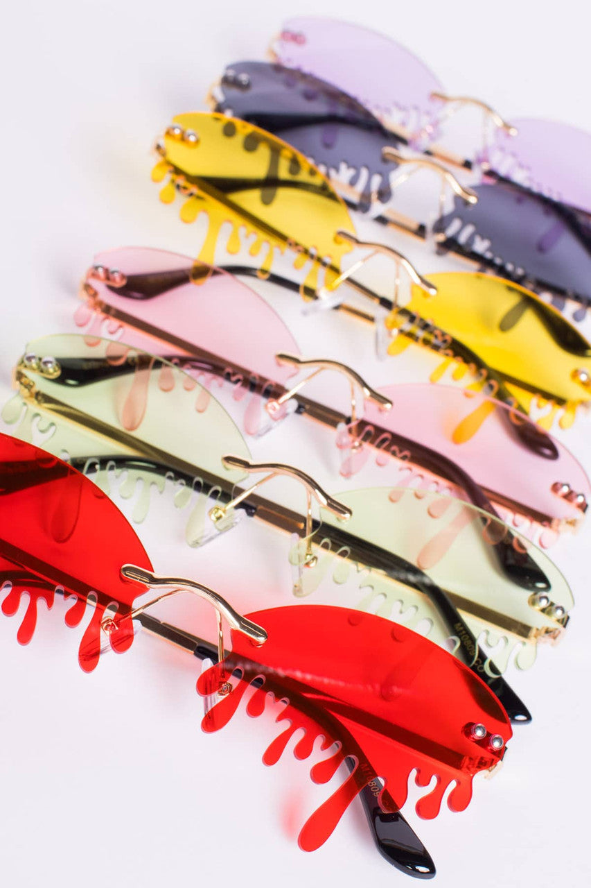 Dripping Oval Sunglasses