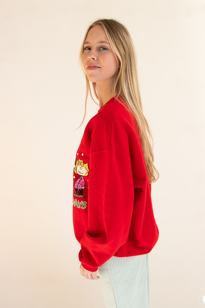 Vintage "Happy Holidays" Charlie Brown Peanuts Gang Ugly Christmas Sweatshirt
