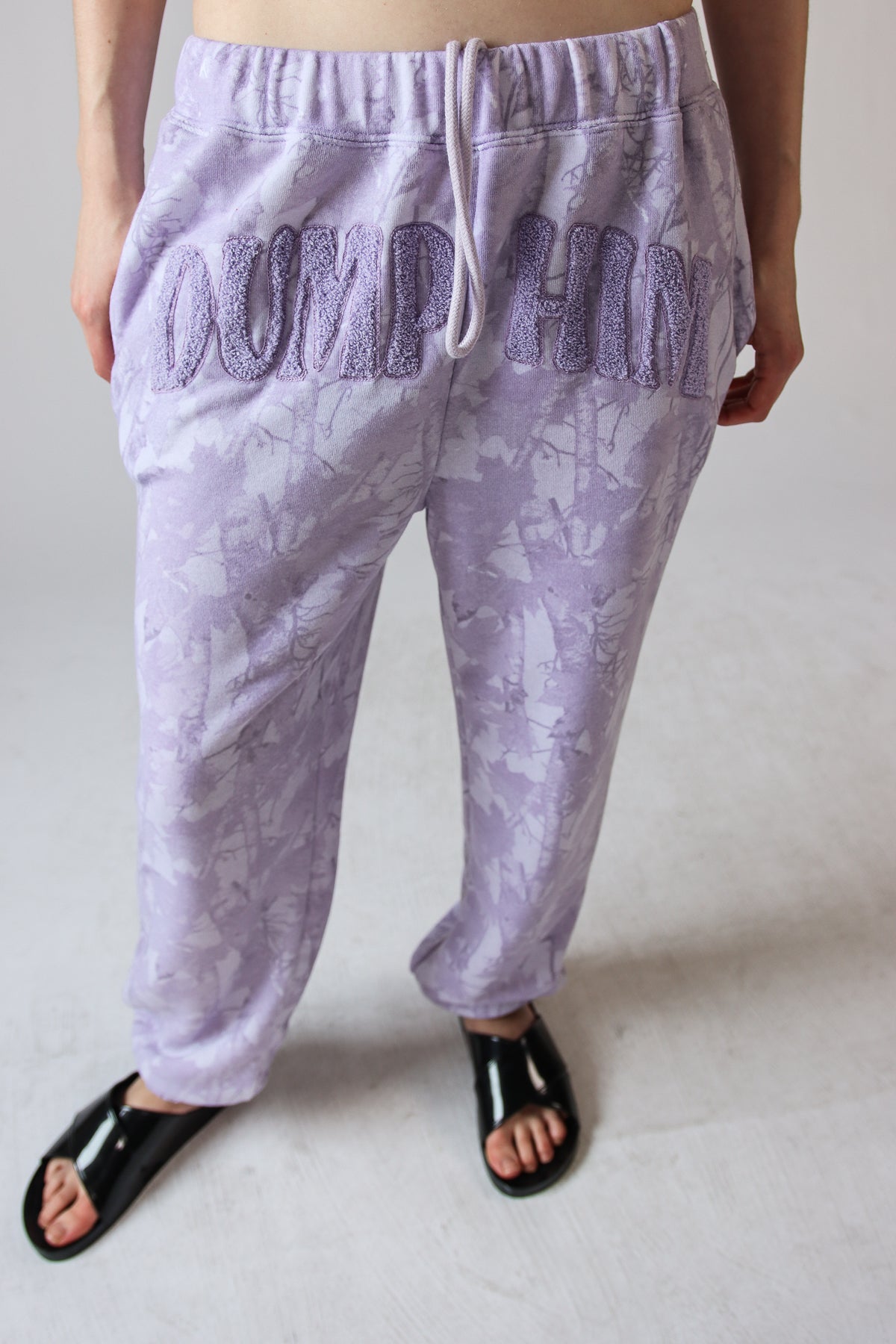 Dump Him Woodland Print Joggers